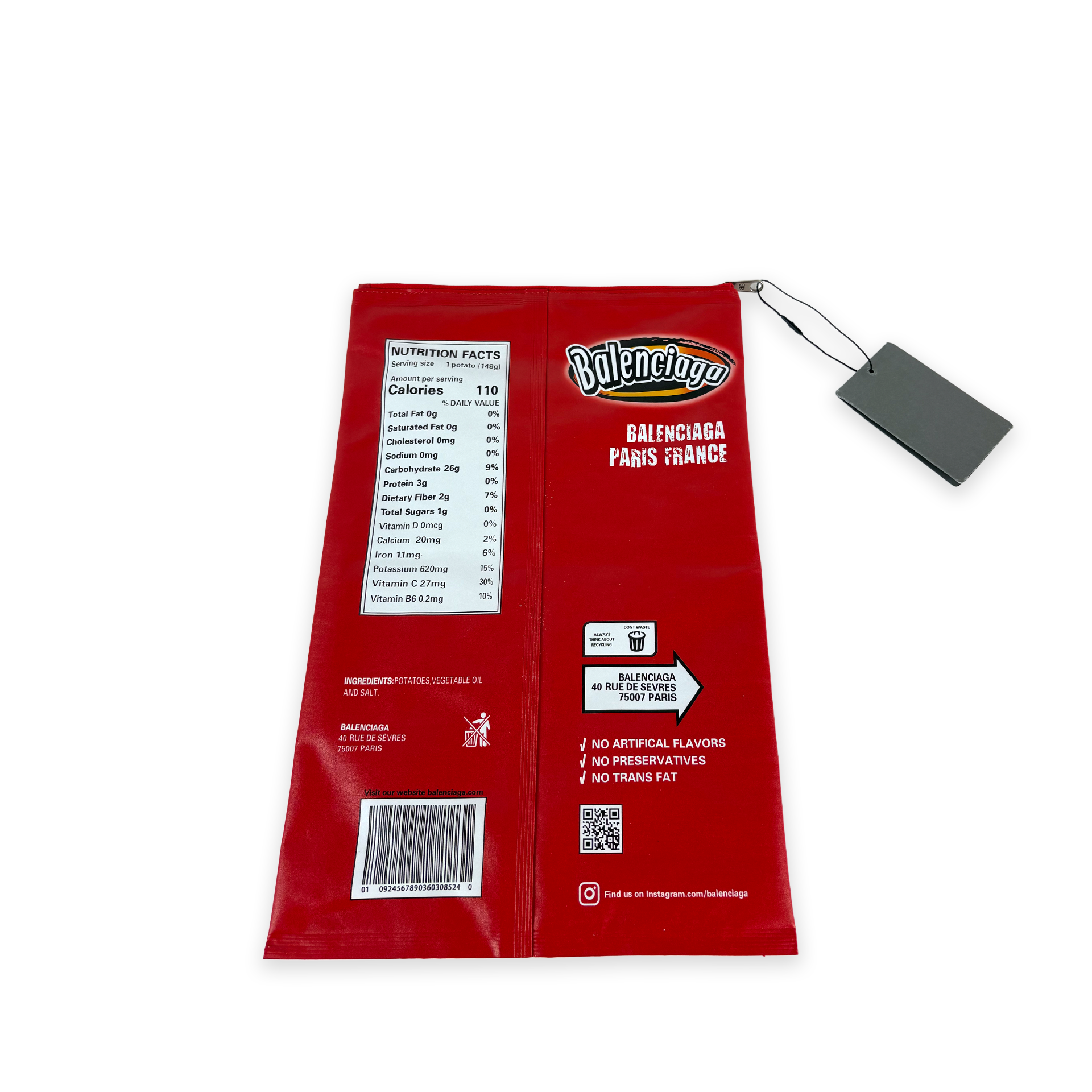 Balenciaga Chips Bag in Red