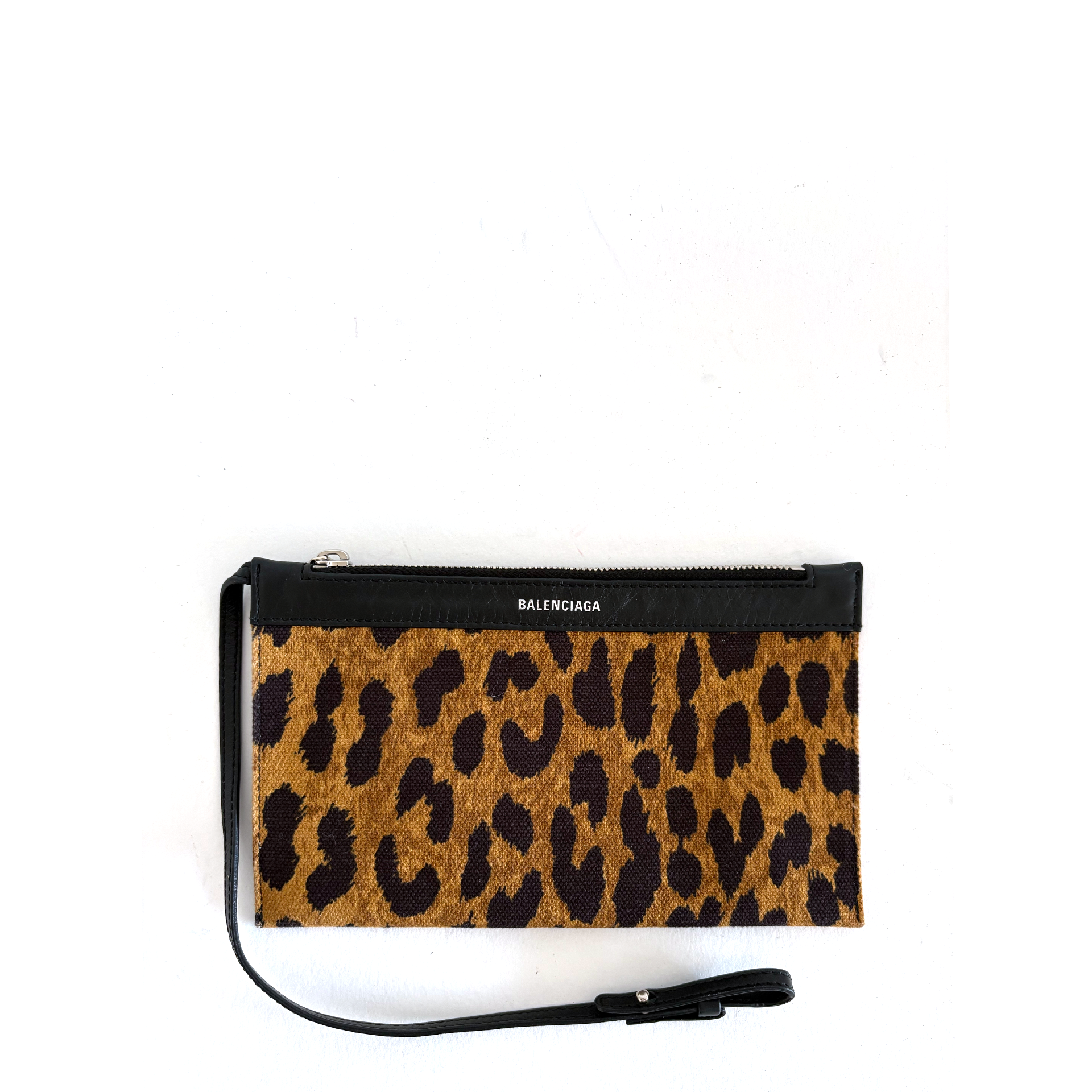 BALENCIAGA Leopard Print Pouch