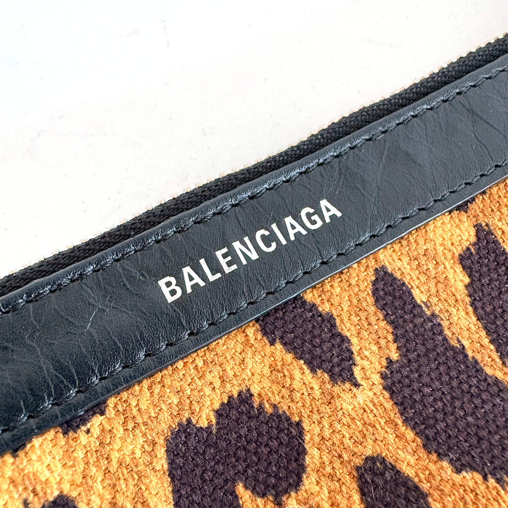 BALENCIAGA Leopard Print Pouch