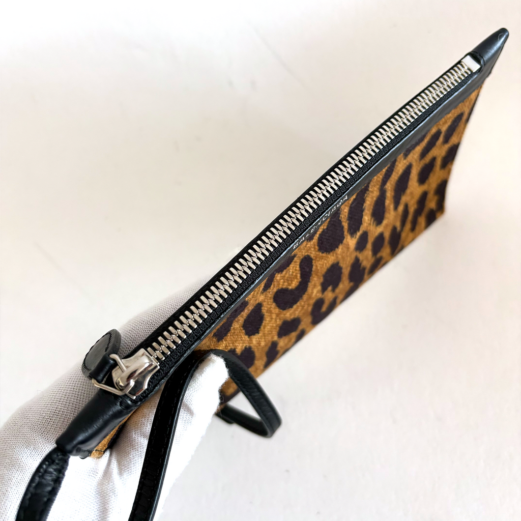 BALENCIAGA Leopard Print Pouch