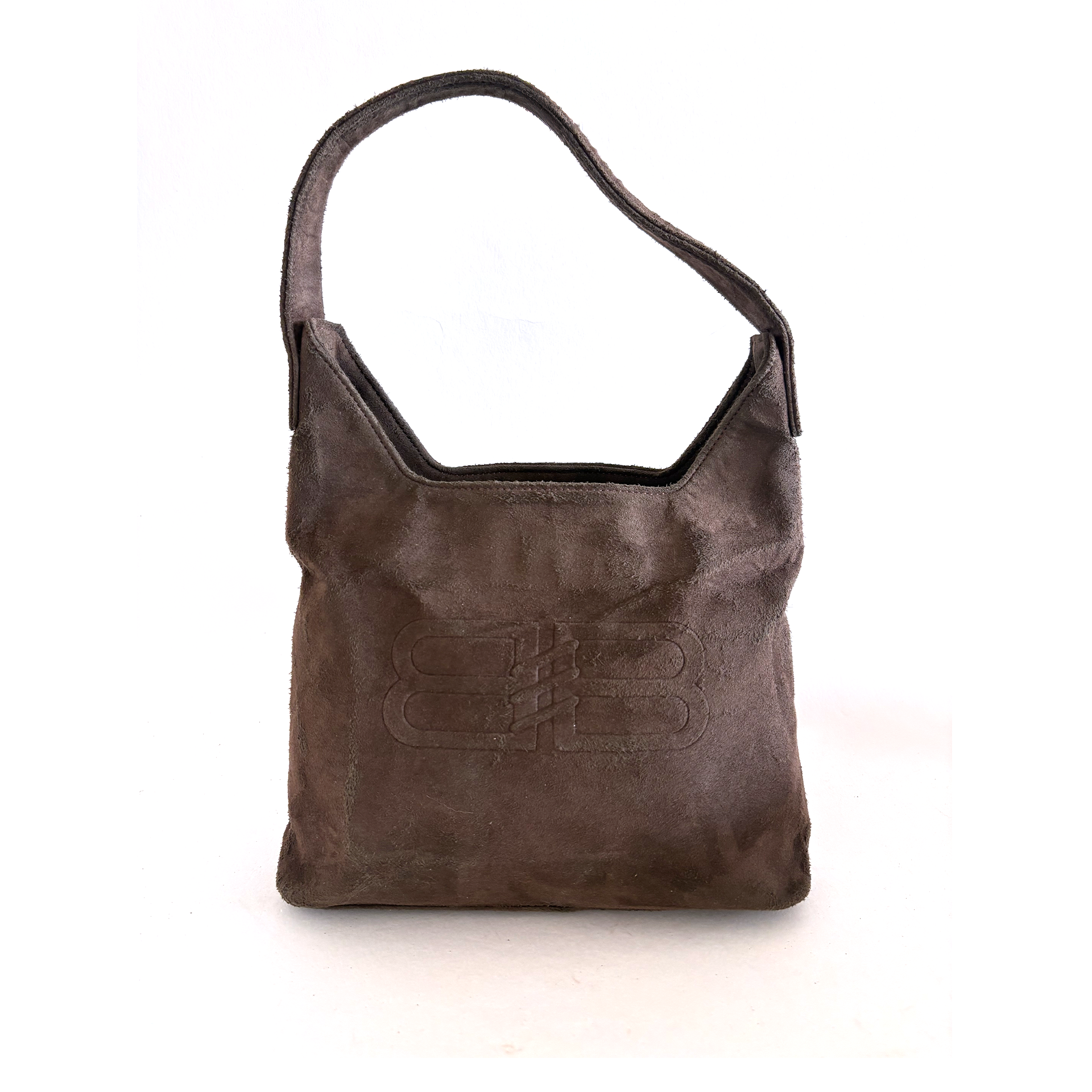 Balenciaga Shoulder Bag Suede Brown