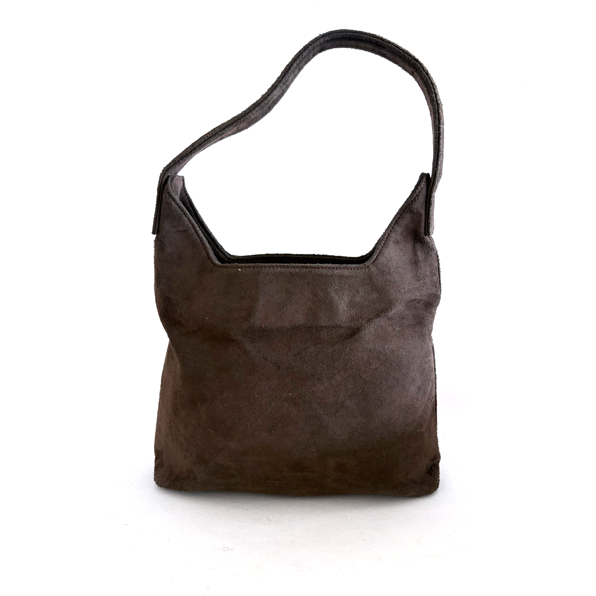 Balenciaga Shoulder Bag Suede Brown