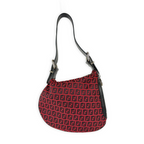 Fendi Red Zucchino Canvas Oyster Bag
