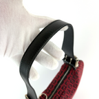 Fendi Red Zucchino Canvas Oyster Bag