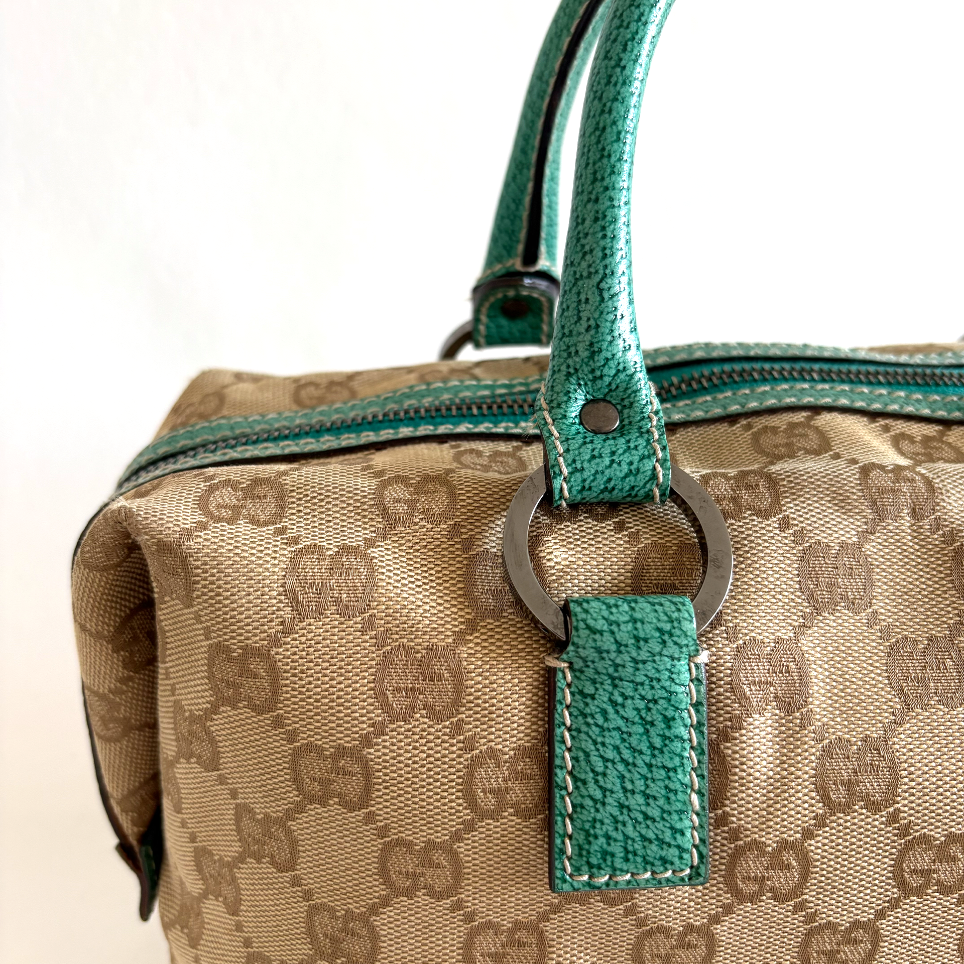 Gucci Mini Boston Handbag in GG Supreme Canvas