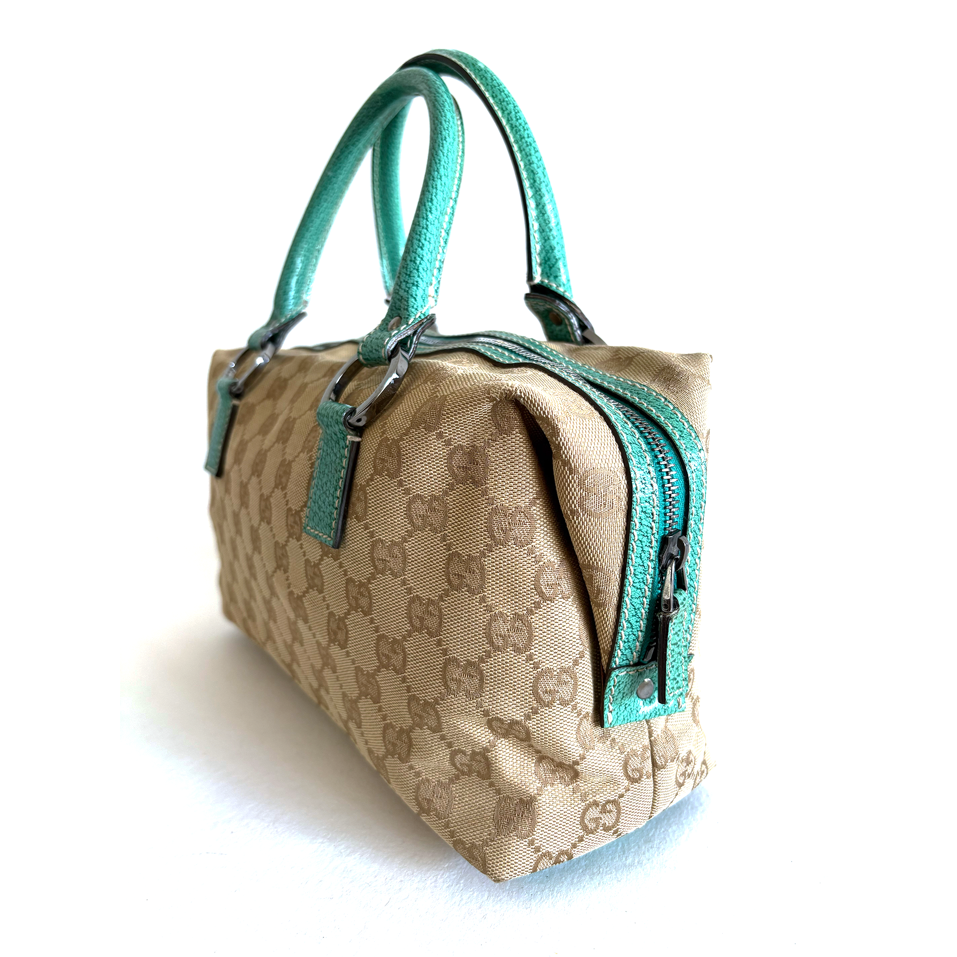 Gucci Mini Boston Handbag in GG Supreme Canvas