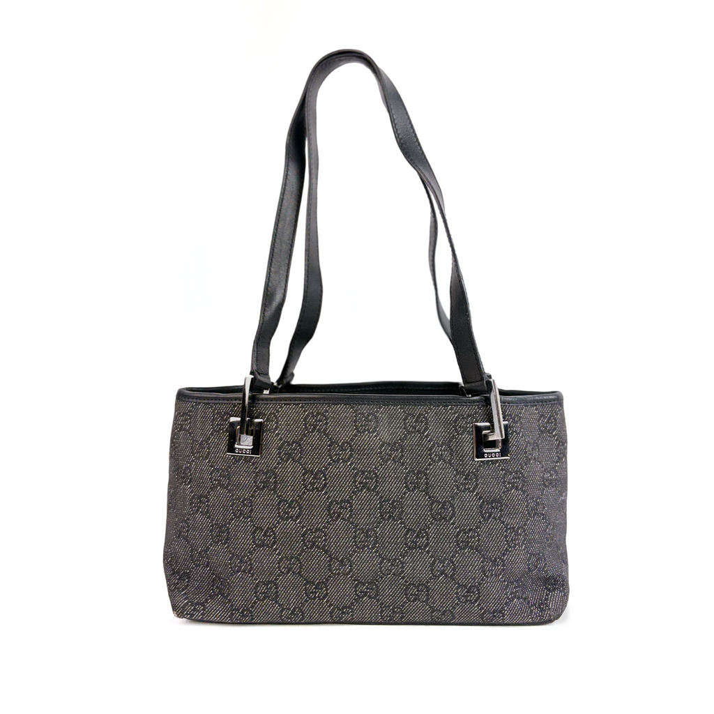Gray Gucci GG Denim Mini Shoulder Bag