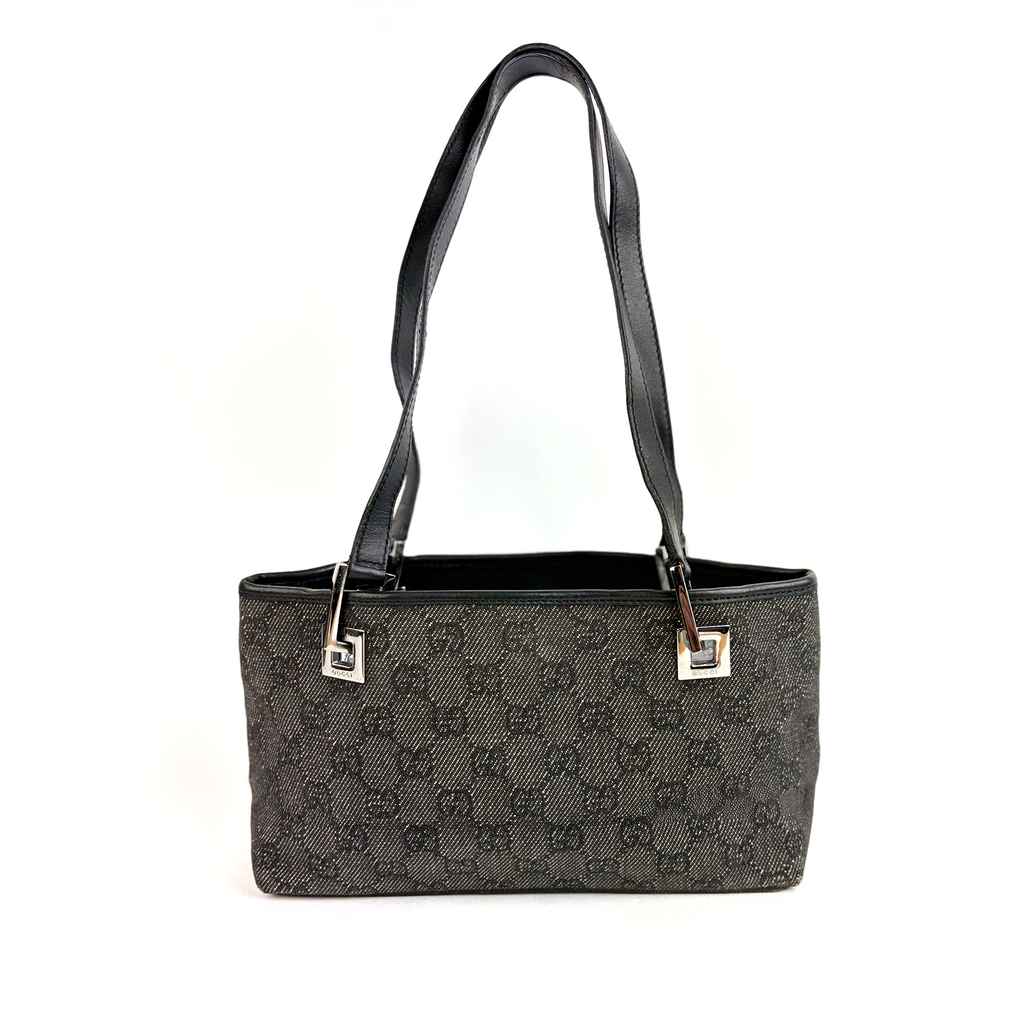 Gray Gucci GG Denim Mini Shoulder Bag