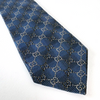 Gucci Navy Blue GG Pattern Silk Tie