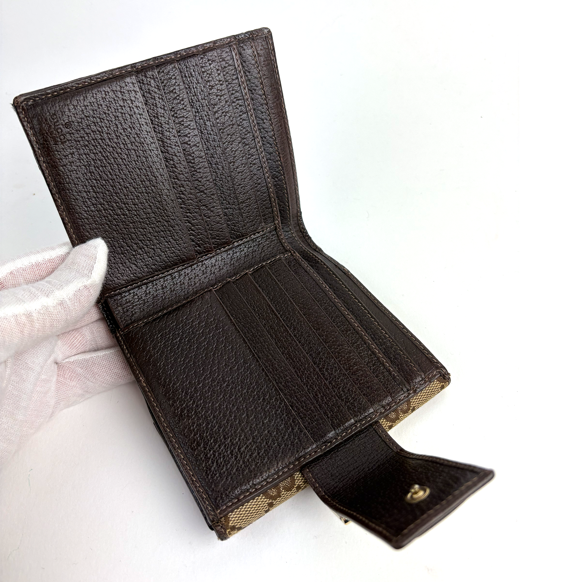 GUCCI GG Monogram Canvas Bi-fold Wallet