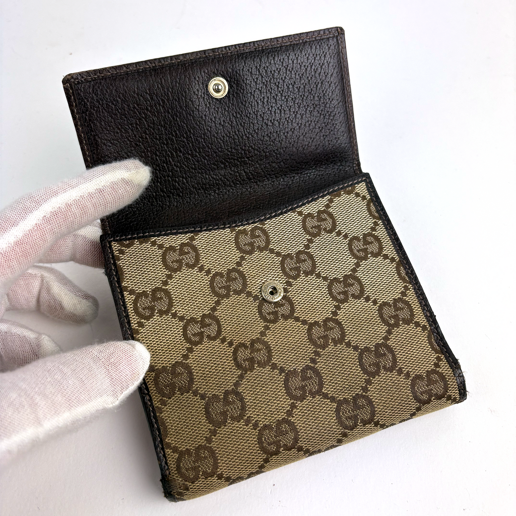 GUCCI GG Monogram Canvas Bi-fold Wallet