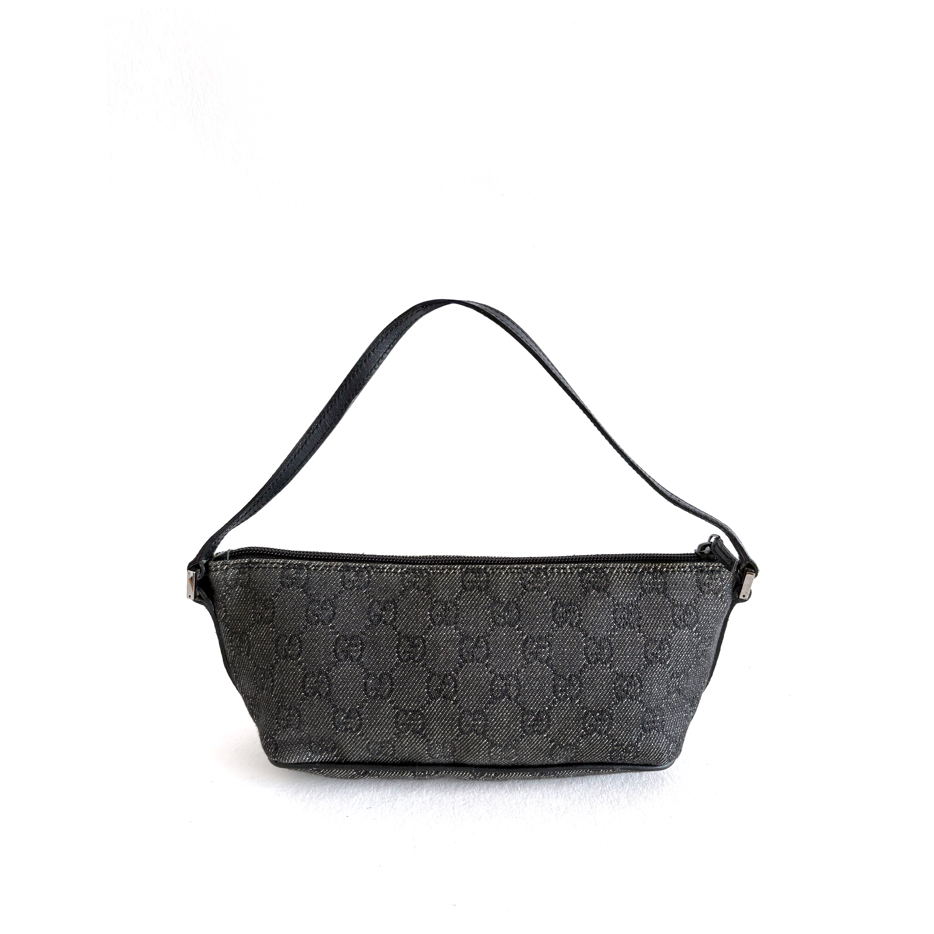 Gucci GG Denim Boat Bag Black