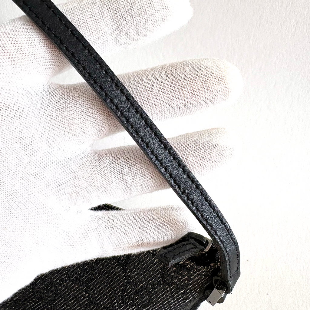 Gucci GG Denim Boat Bag Black