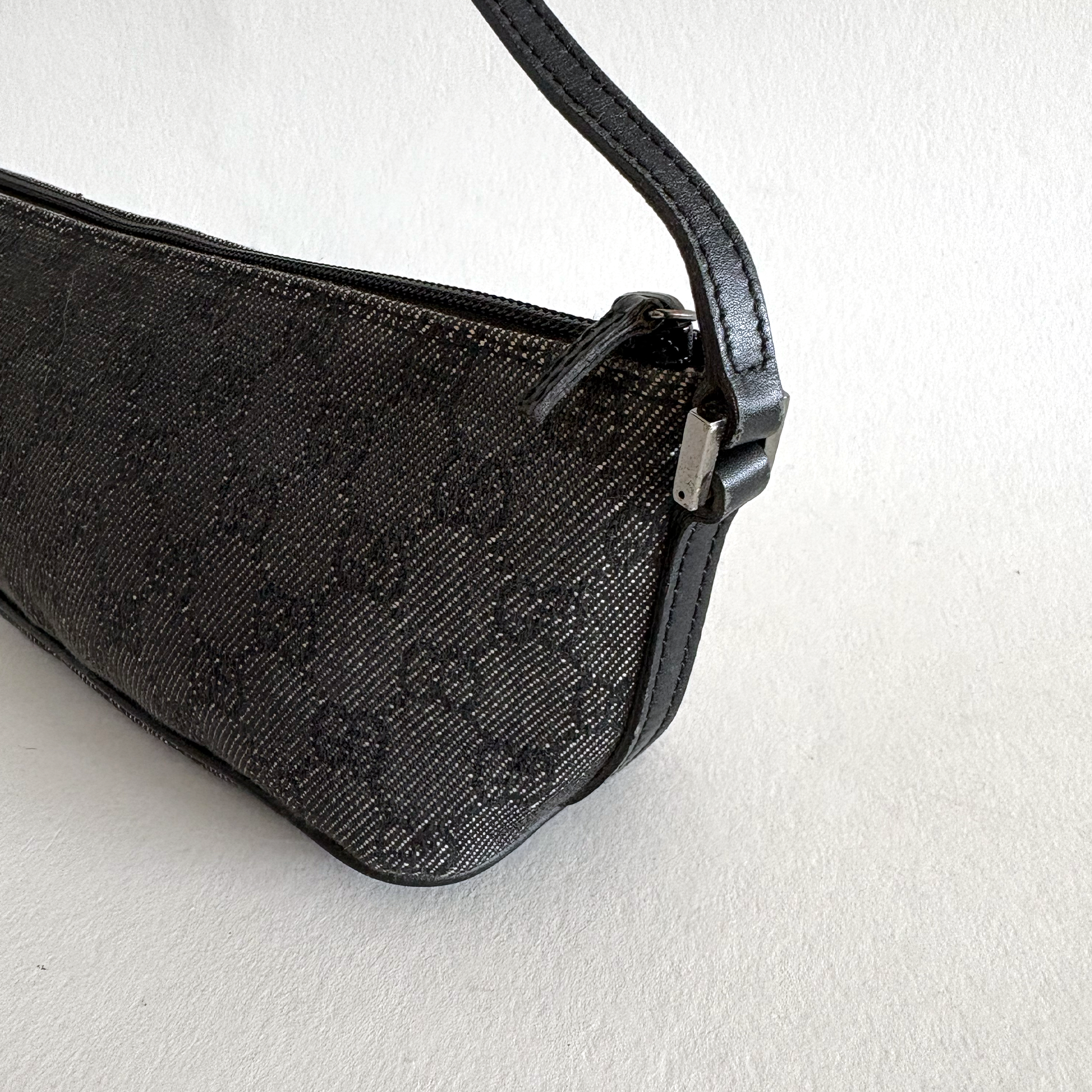 Gucci GG Denim Boat Bag Black
