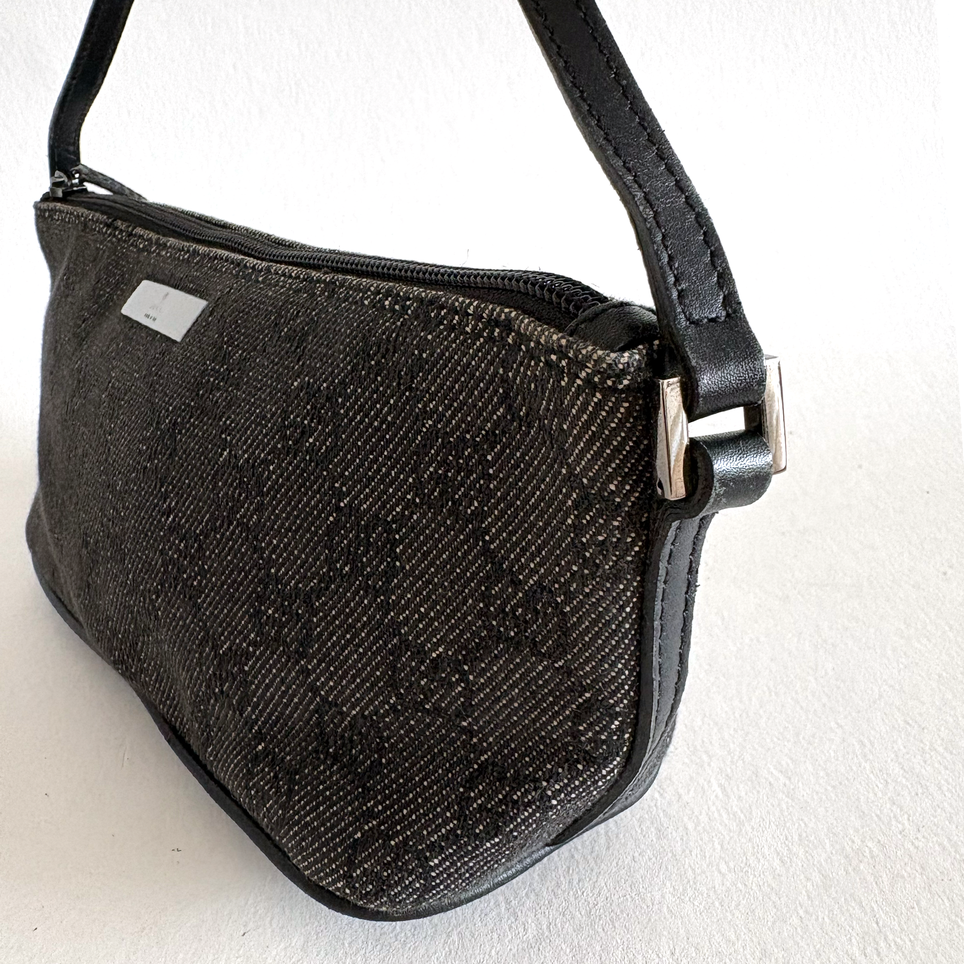 Gucci GG Denim Boat Bag Black