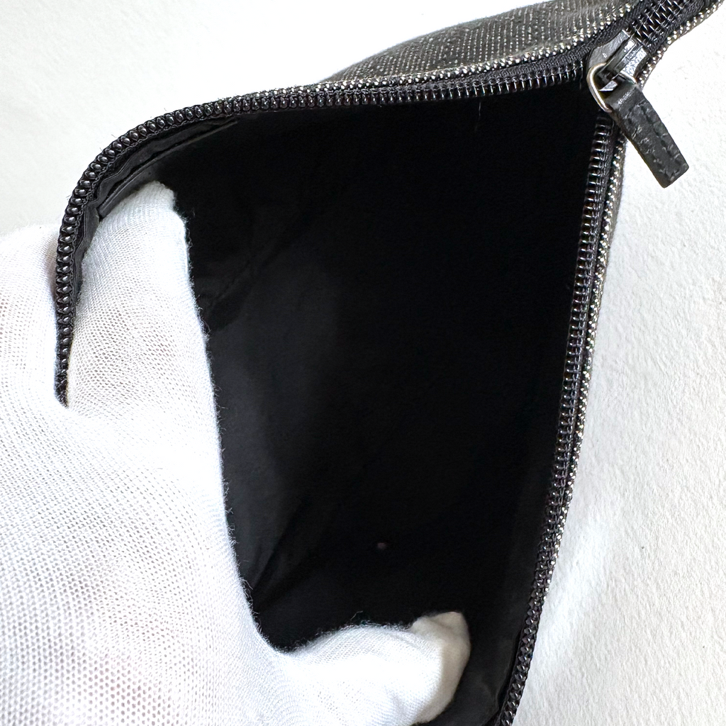 Gucci GG Denim Boat Bag Black