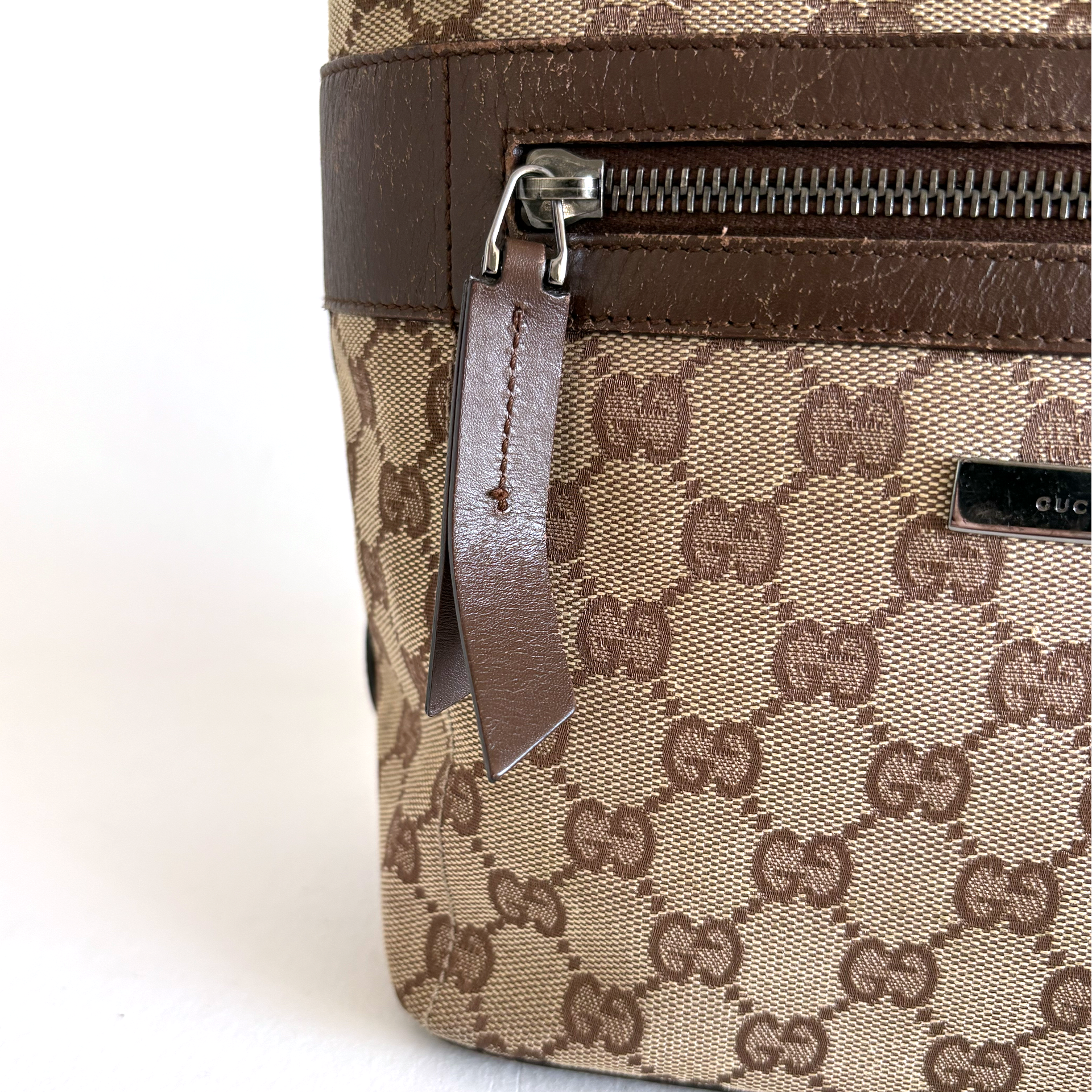 Gucci Brown GG Canvas Shoulder Bag Beige