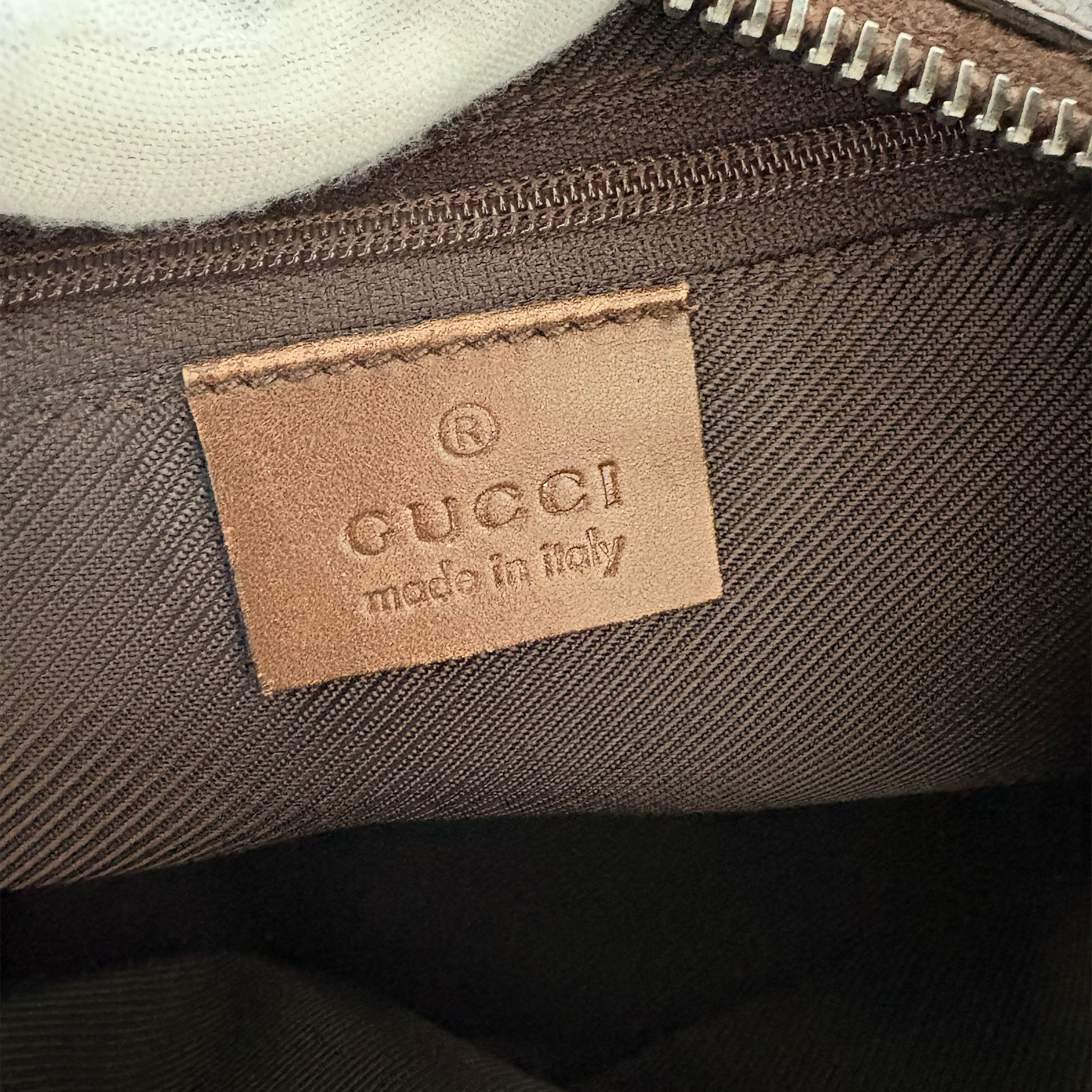 Gucci Brown GG Canvas Shoulder Bag Beige
