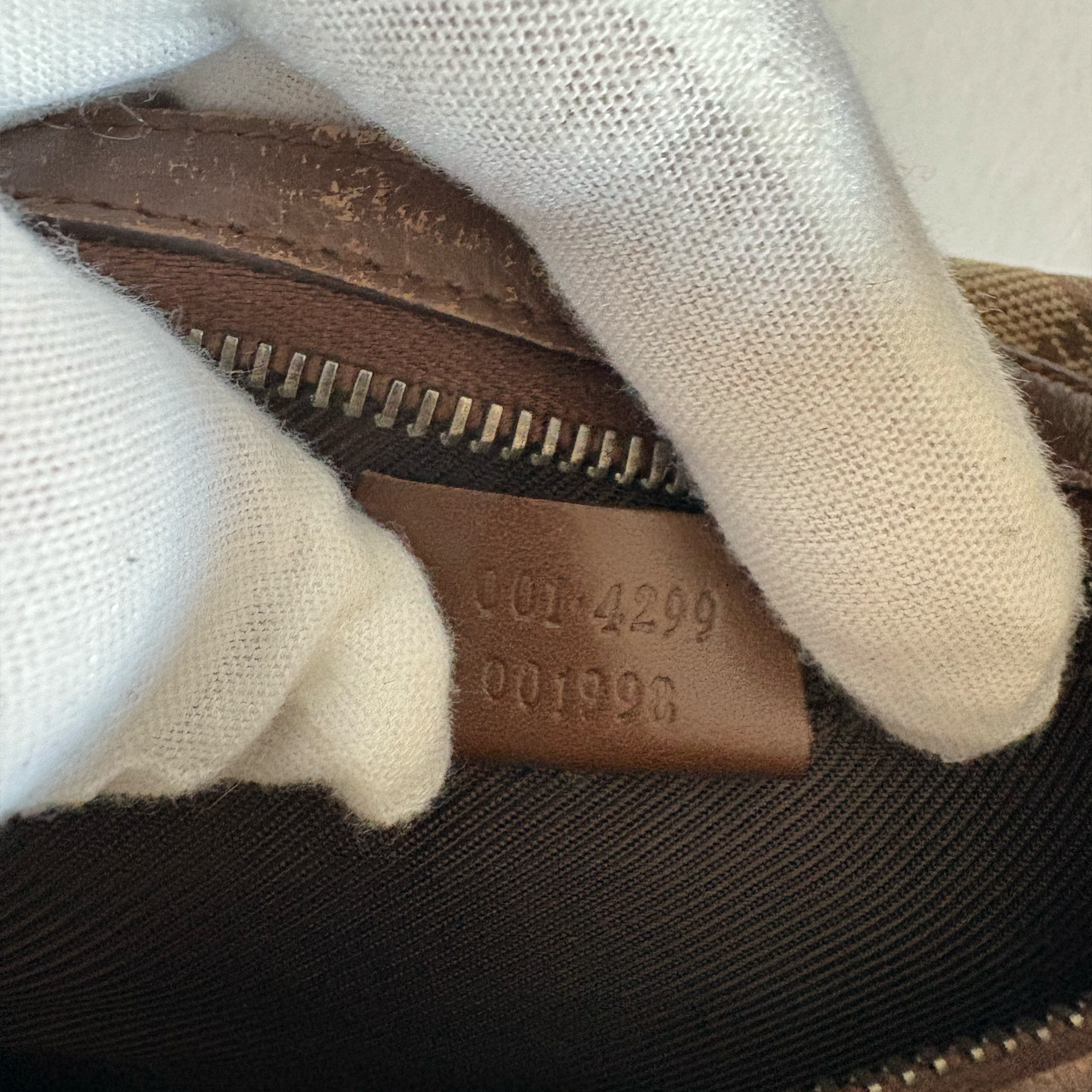 Gucci Brown GG Canvas Shoulder Bag Beige