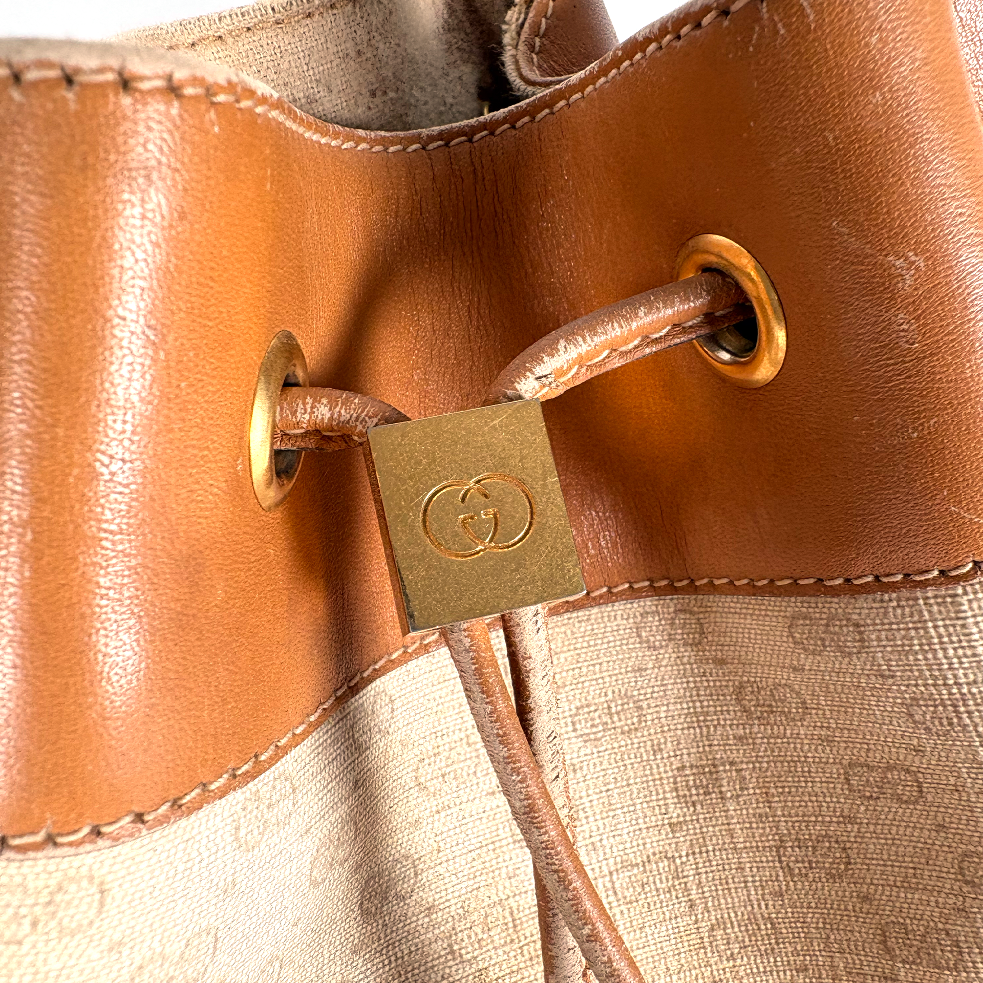 Gucci GG PVC Bucket Tote Butter Yellow