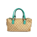 Gucci GG Canvas Boston Bag Turquoise
