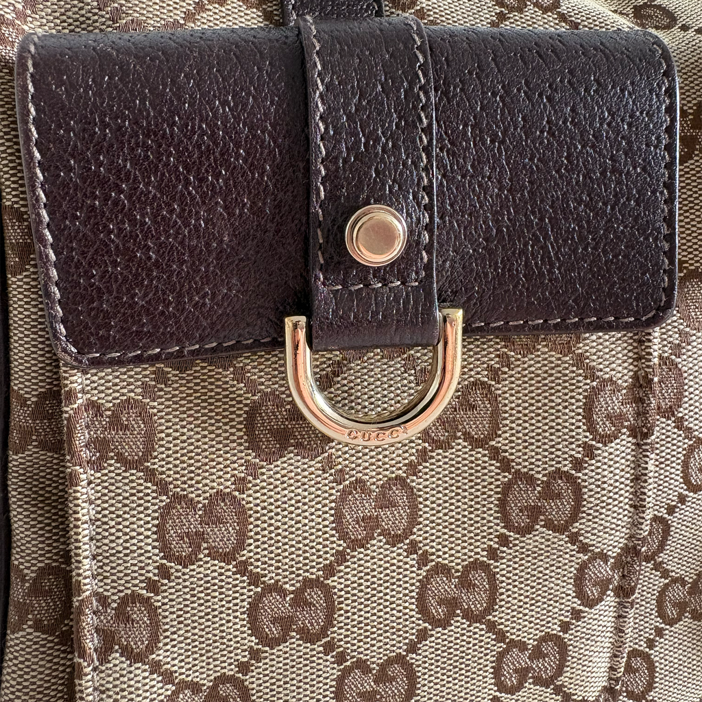 Gucci  GG Canvas Abbey Pocket Boston