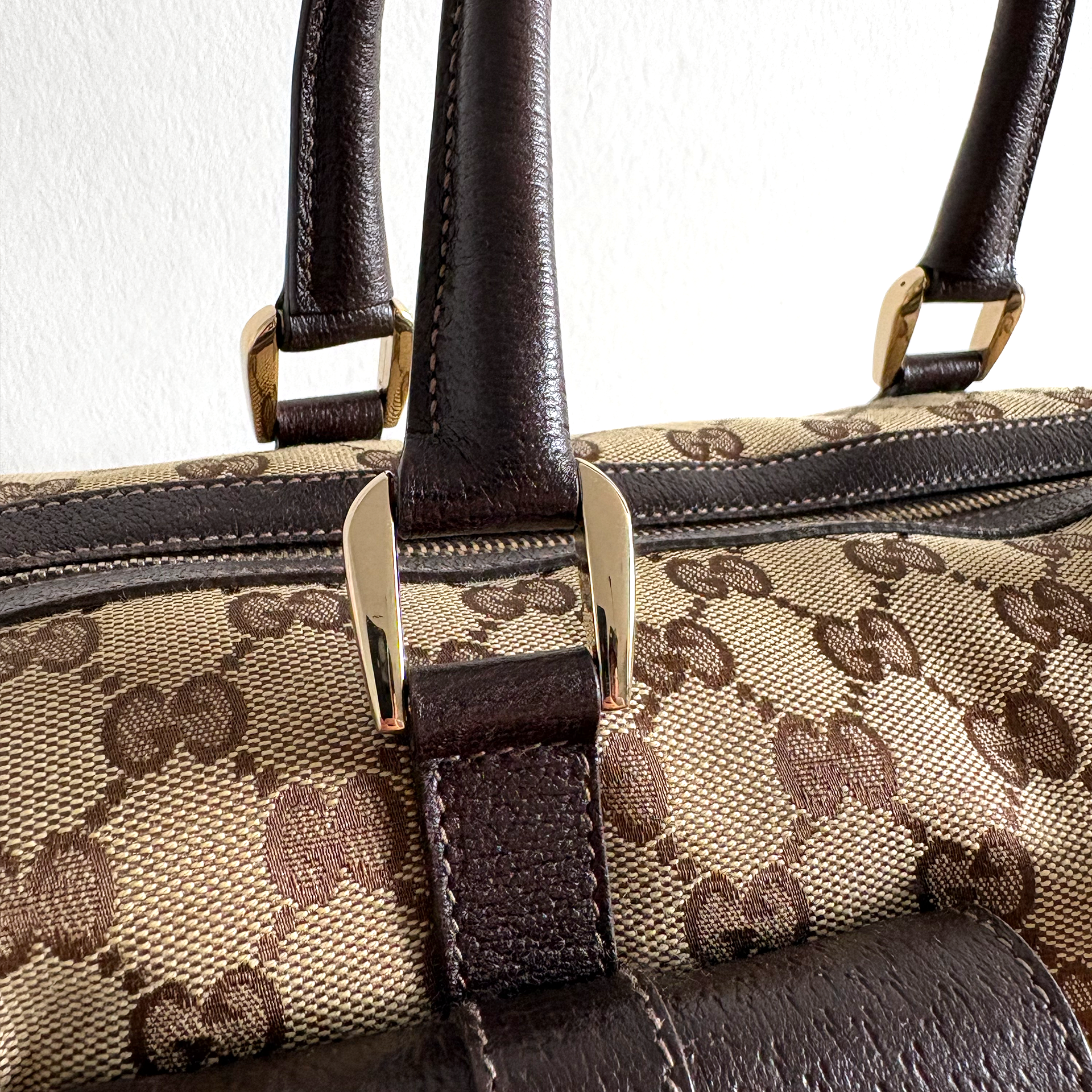 Gucci  GG Canvas Abbey Pocket Boston