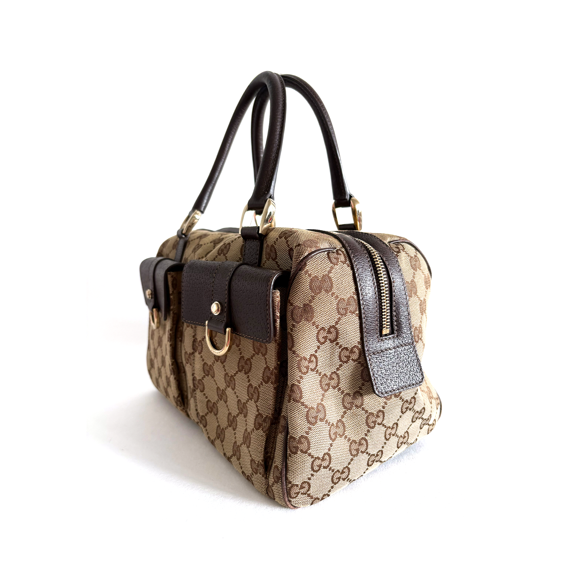 Gucci  GG Canvas Abbey Pocket Boston