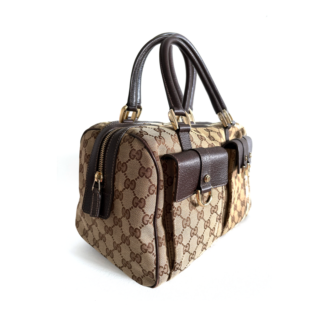 Gucci  GG Canvas Abbey Pocket Boston