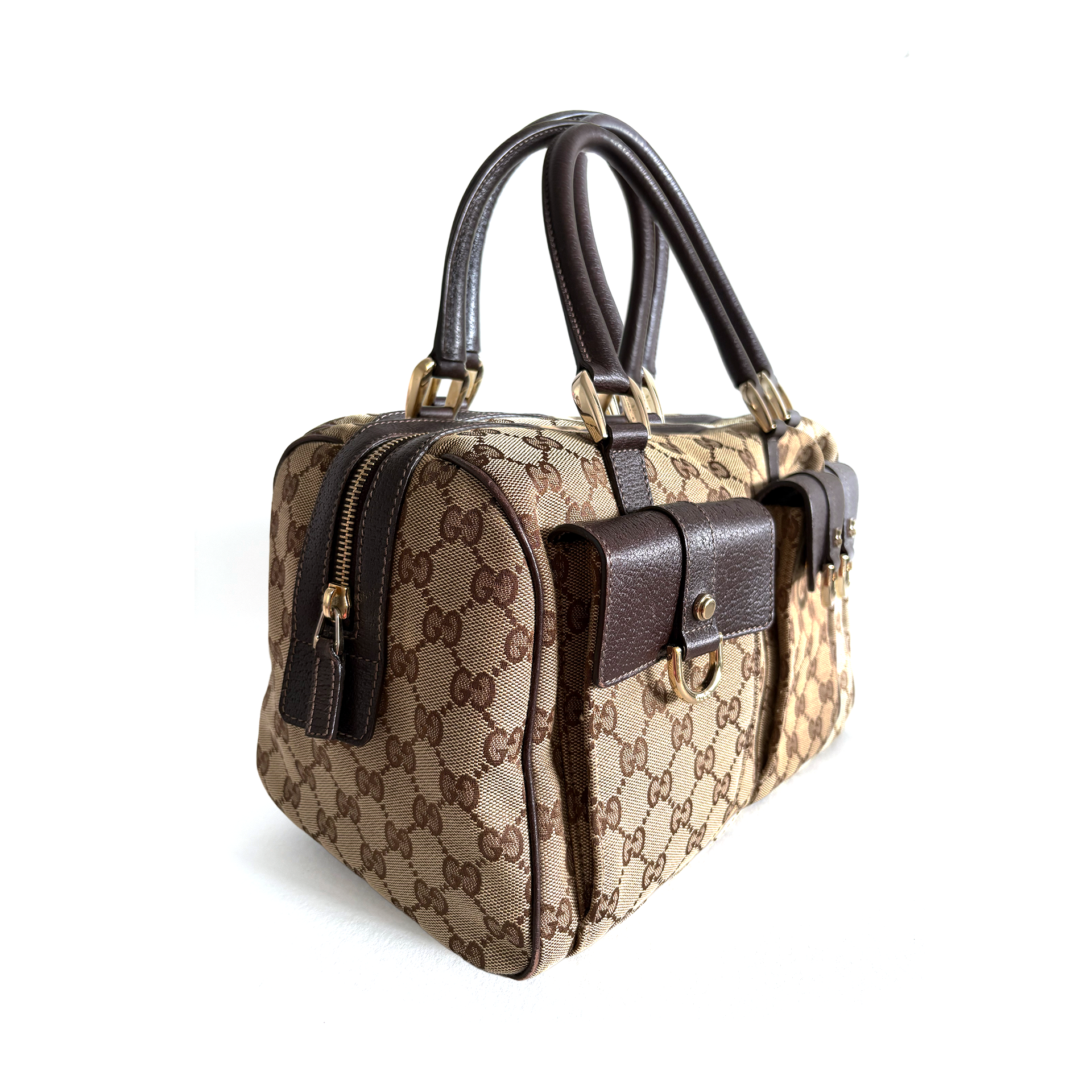 Gucci  GG Canvas Abbey Pocket Boston