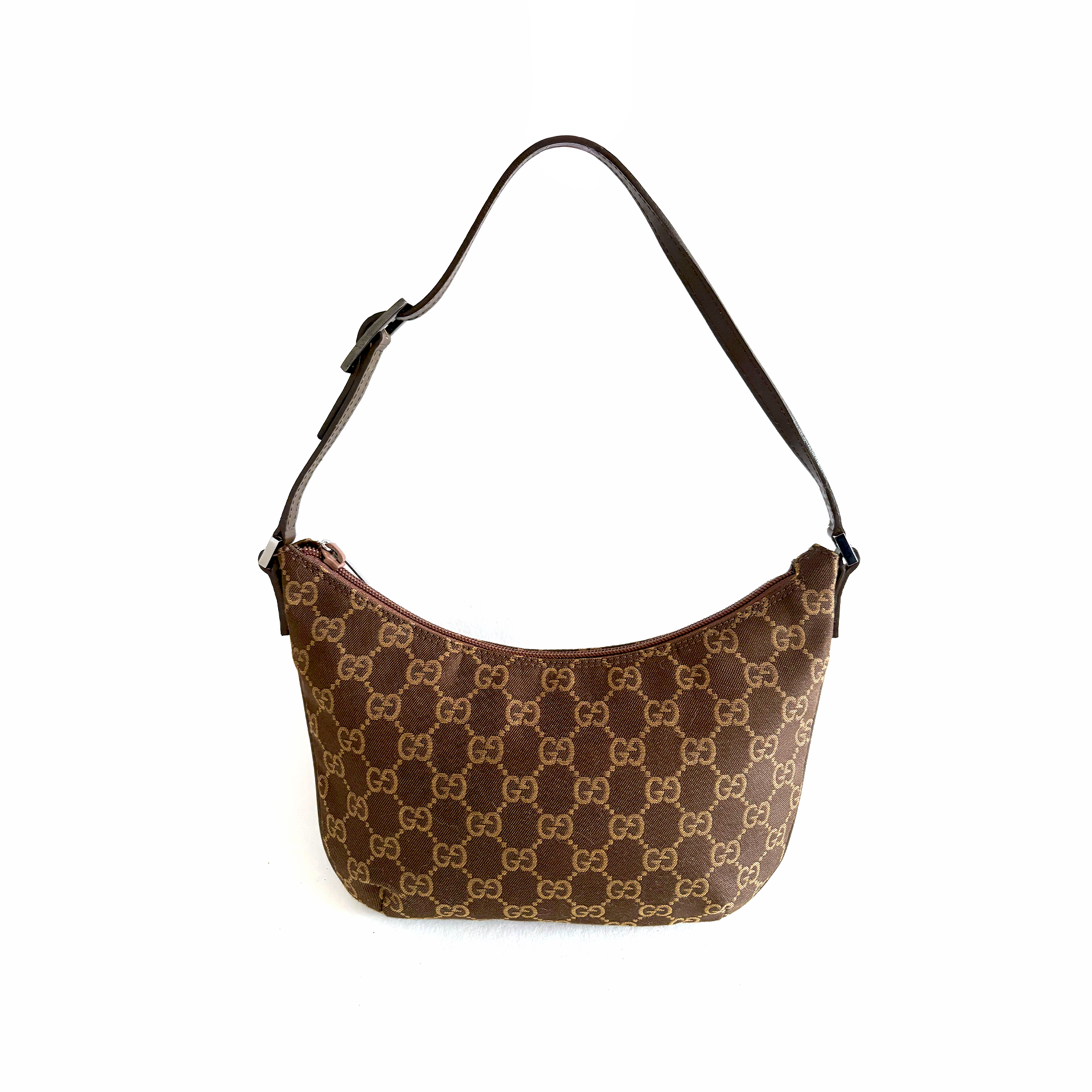 Gucci GG Canvas Baguette Bag