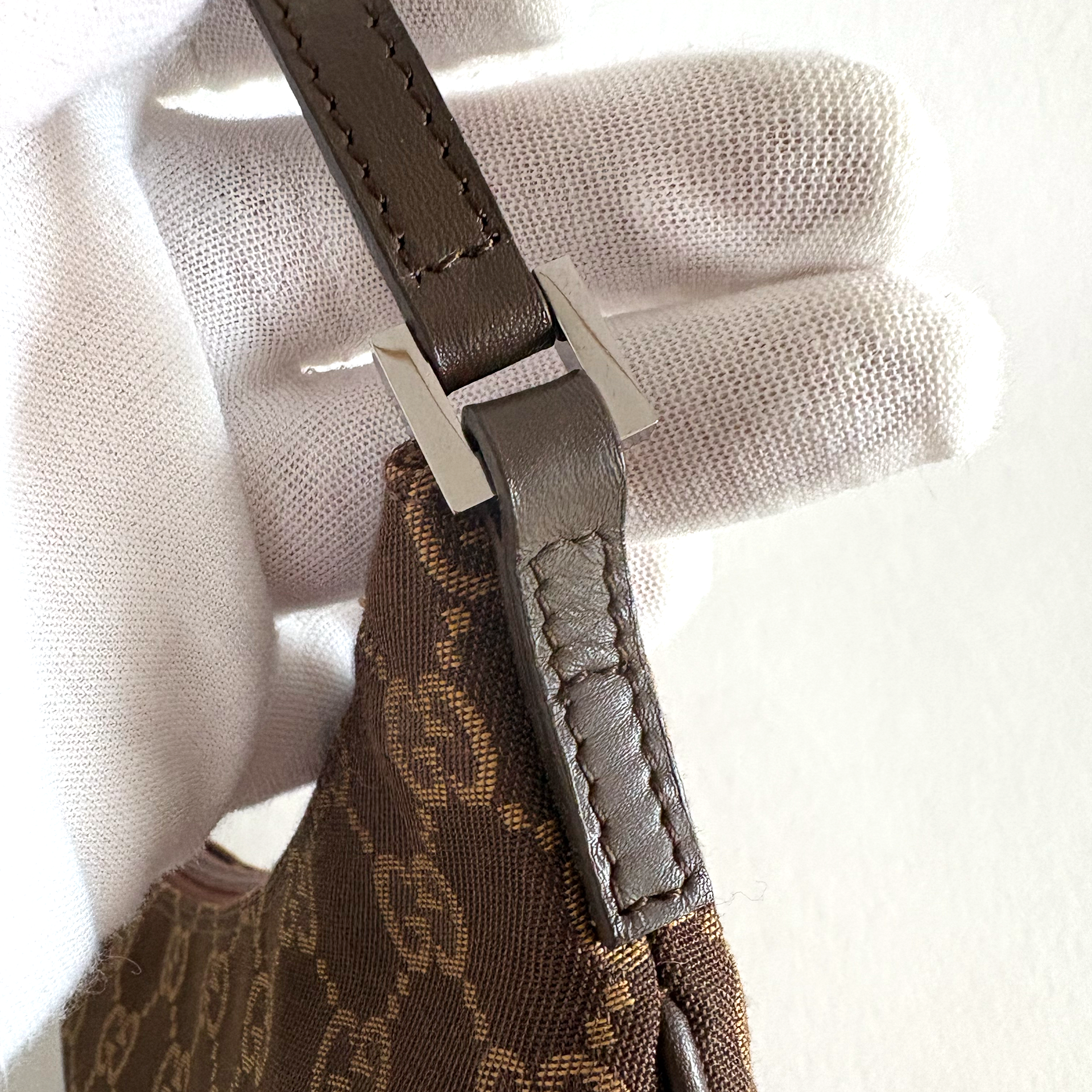 Gucci GG Canvas Baguette Bag