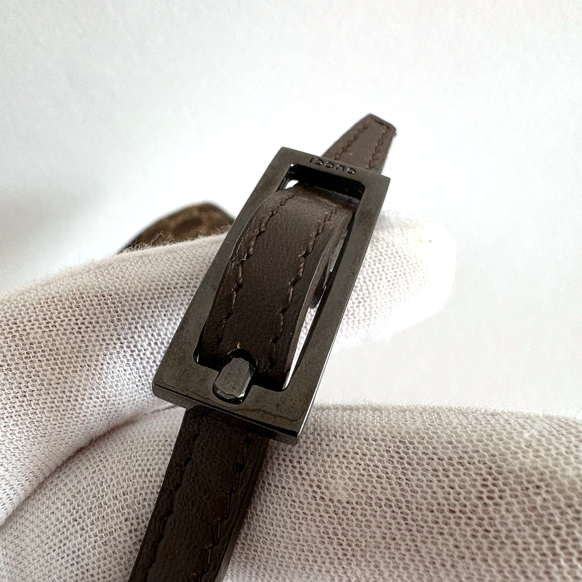 Gucci GG Canvas Baguette Bag