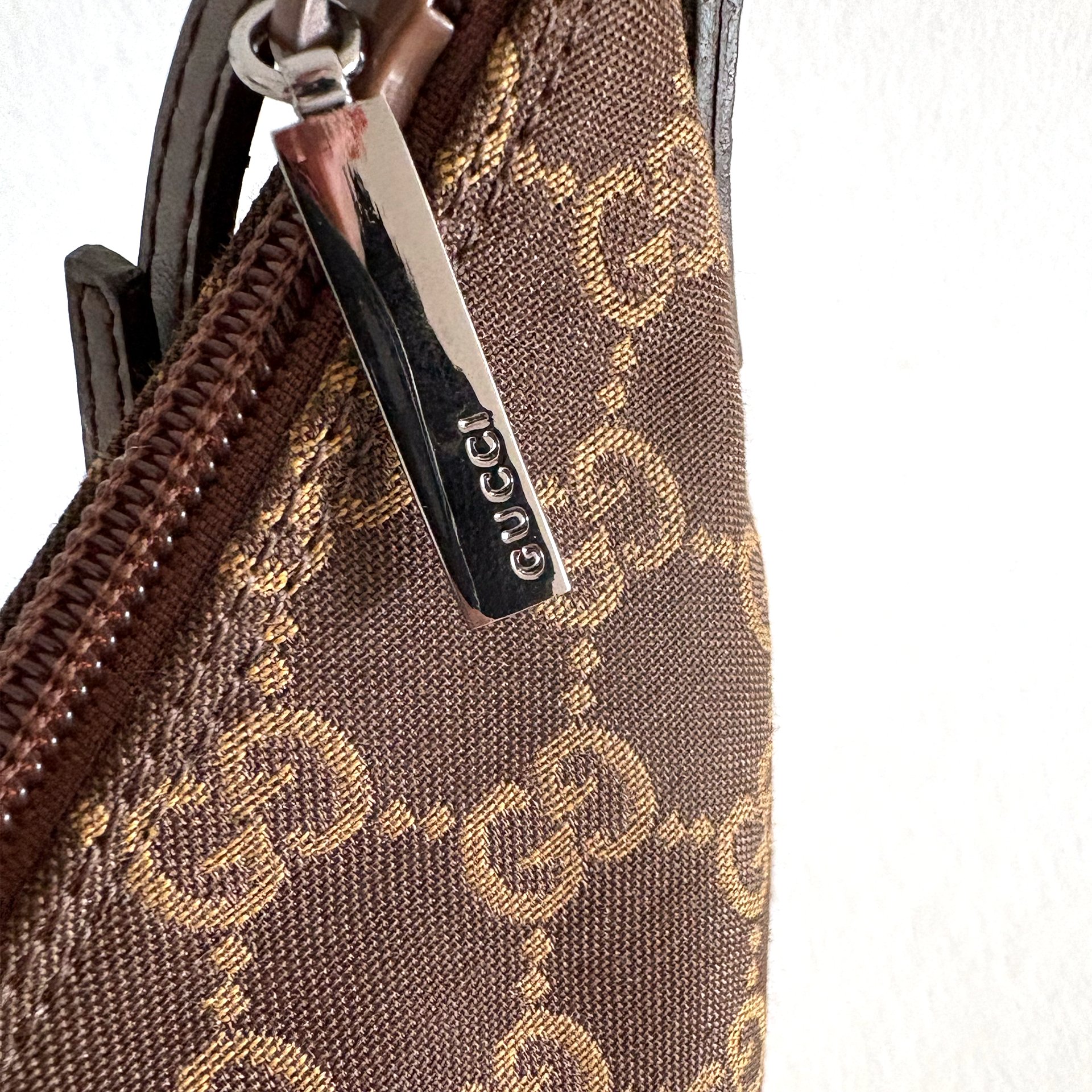 Gucci GG Canvas Baguette Bag