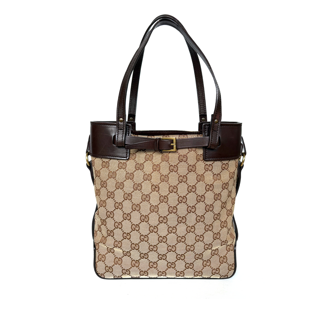 Gucci GG Canvas Belted Tote Bag