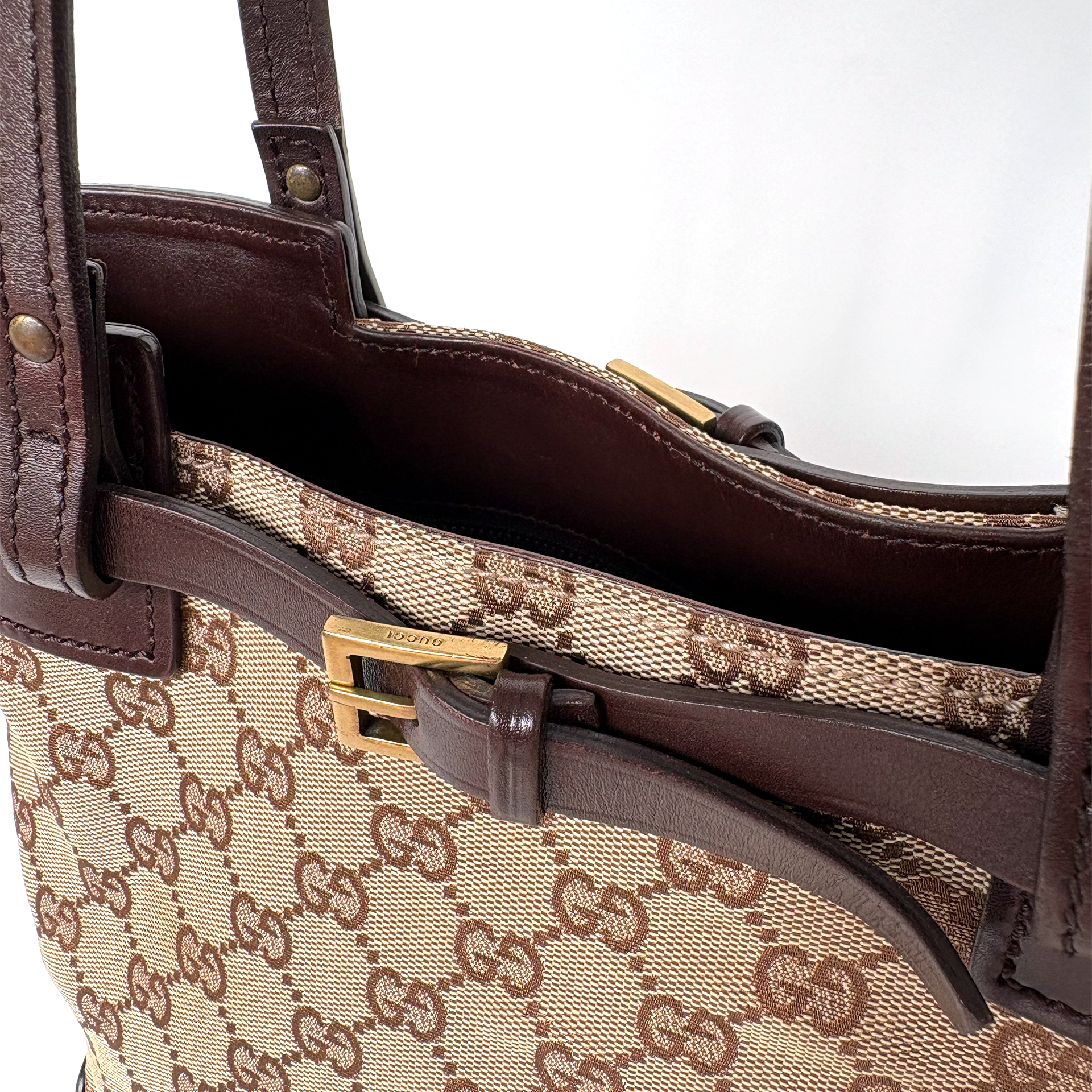 Gucci GG Canvas Belted Tote Bag