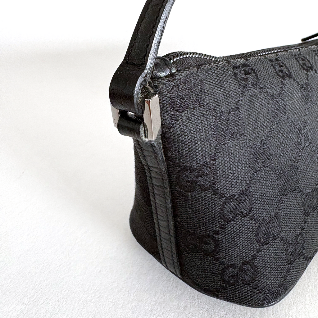 Gucci GG Canvas Boat Bag Black