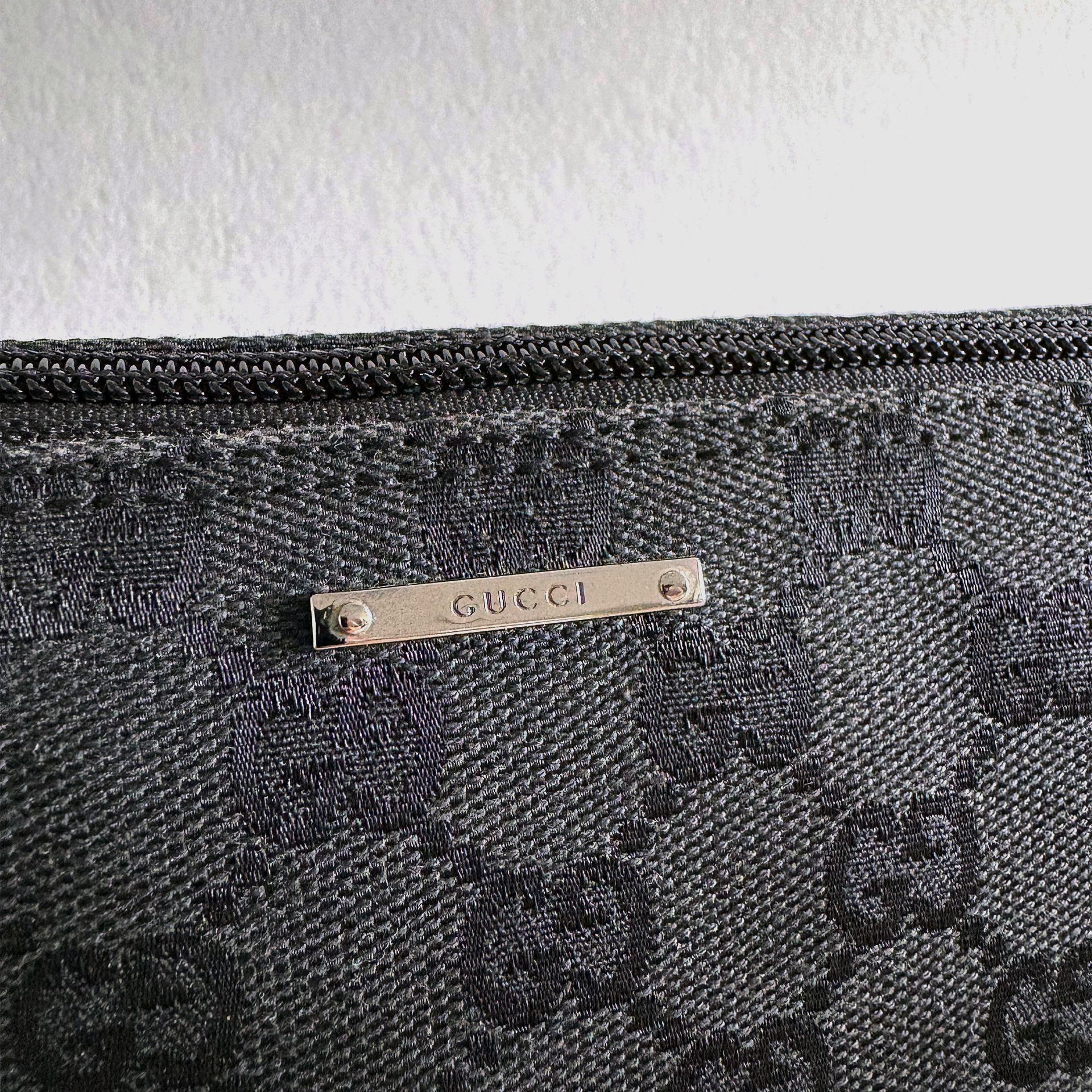 Gucci GG Canvas Boat Bag Black