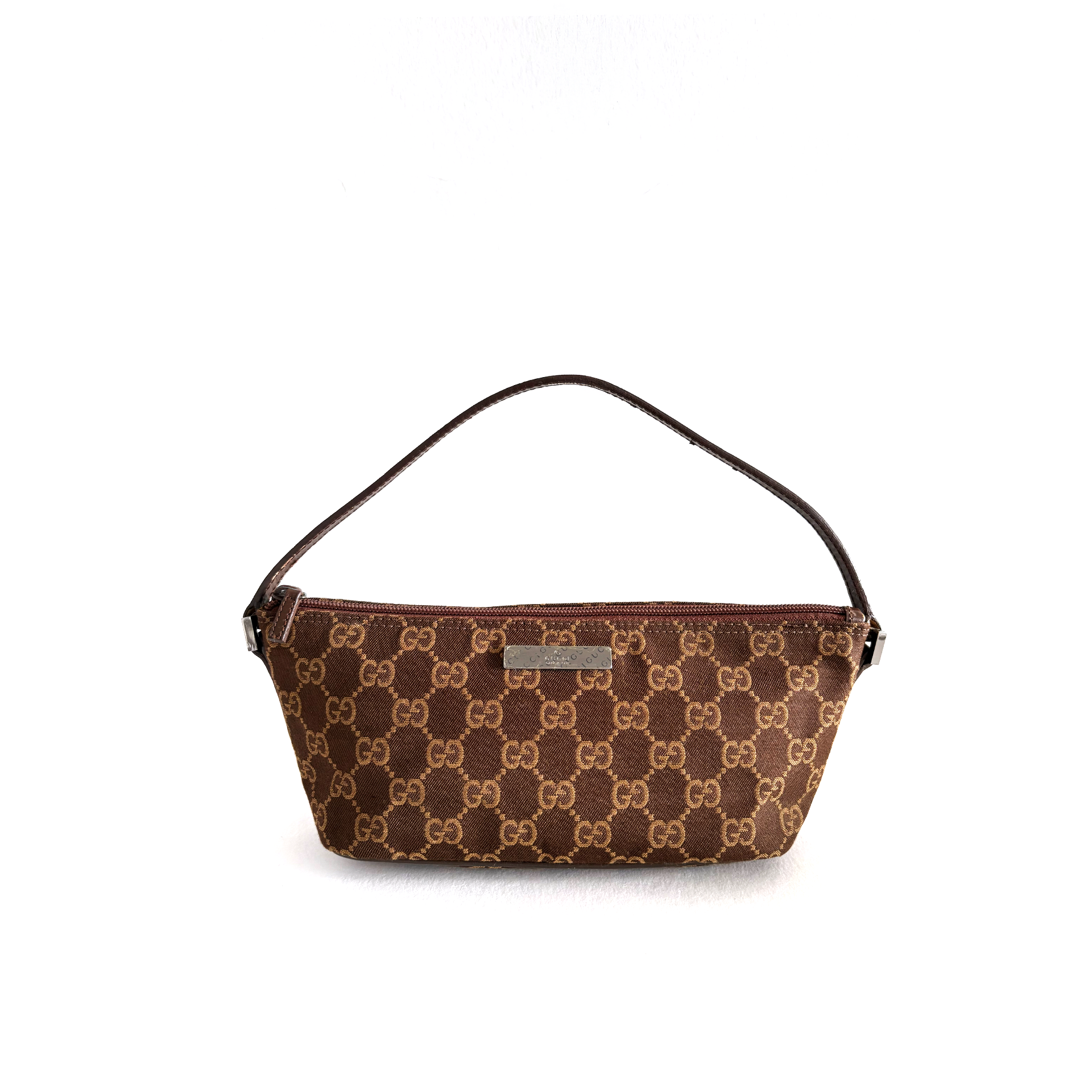 Gucci GG Canvas Boat Bag Brown