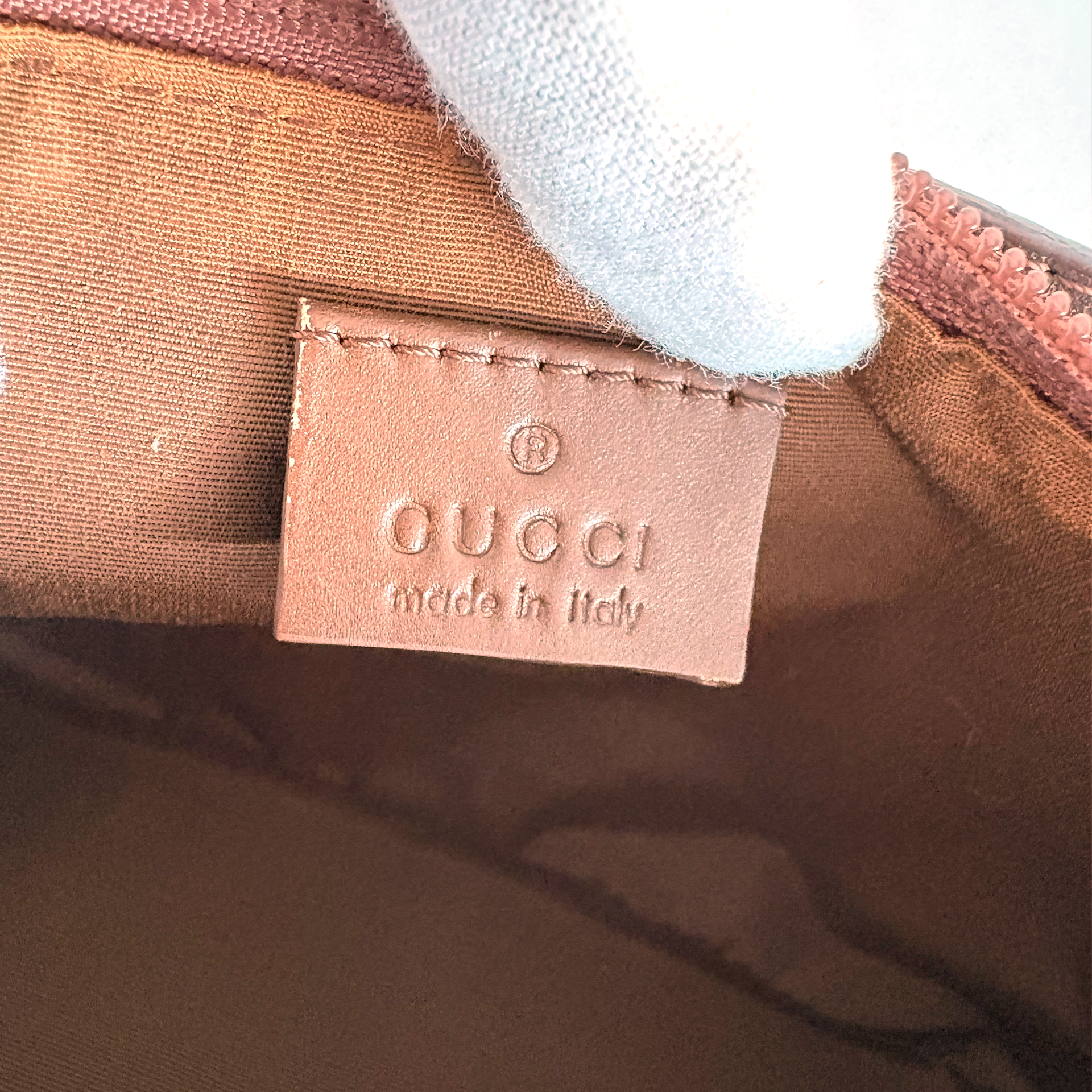 Gucci GG Canvas Boat Bag Brown