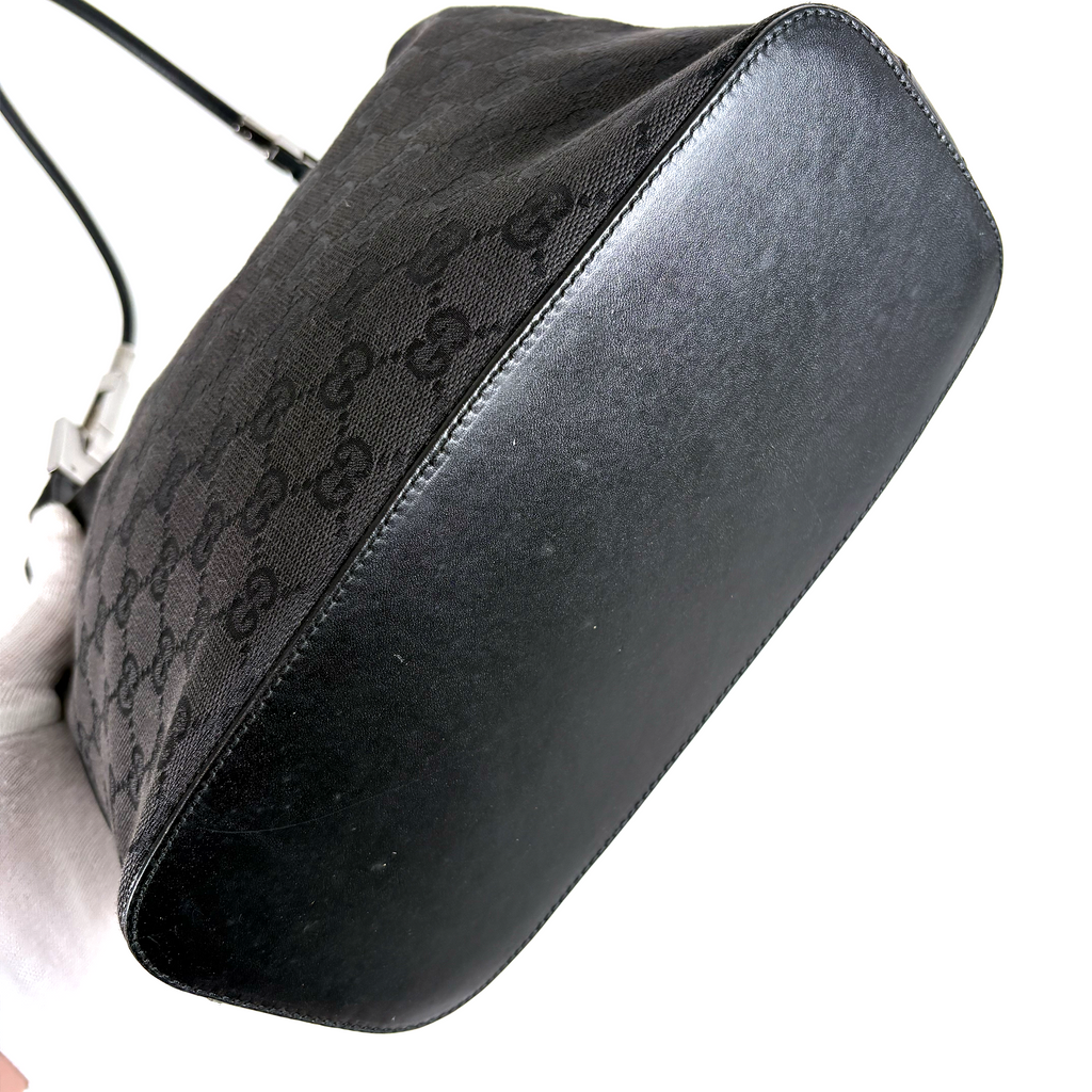Gucci GG Canvas Clasp Hobo Black