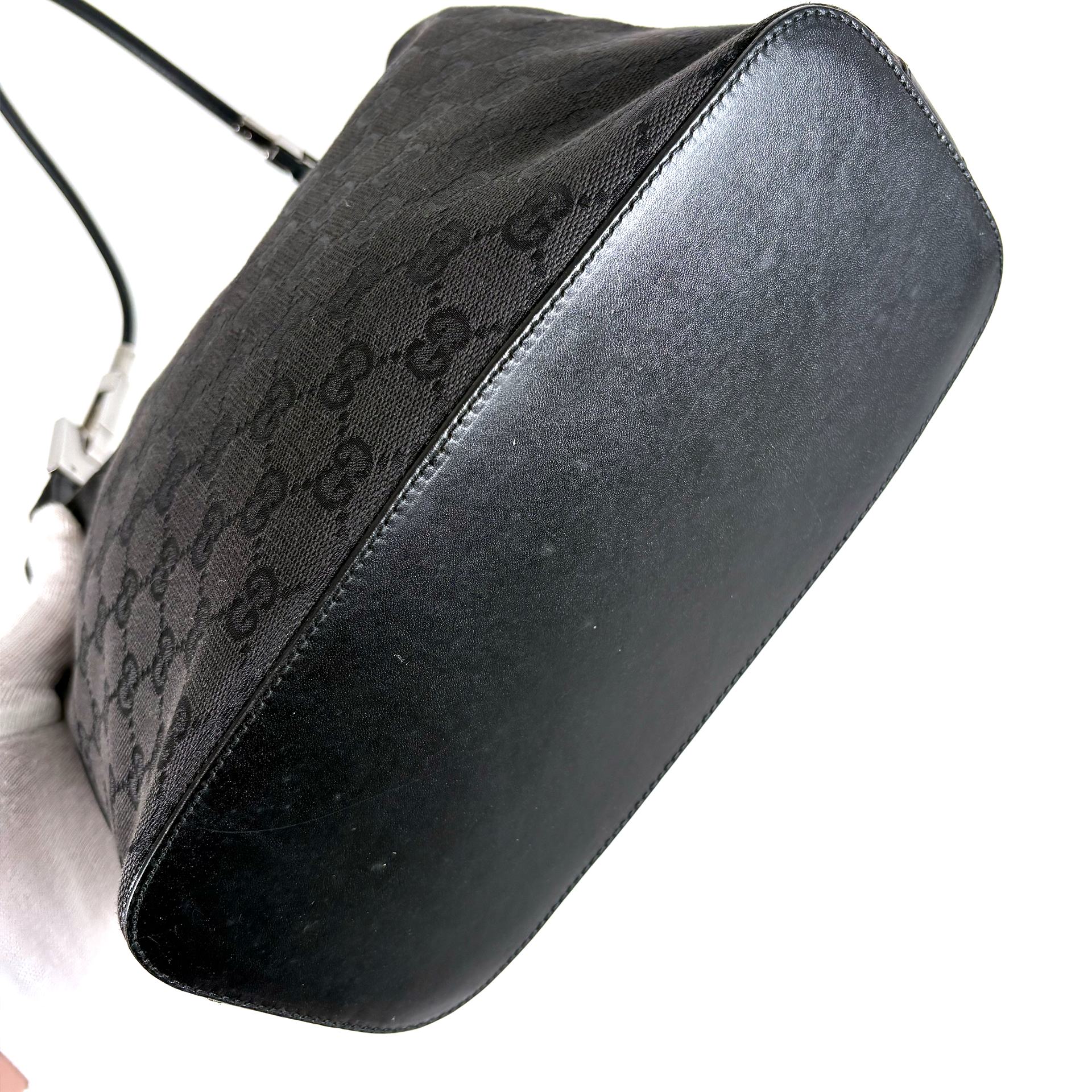 Gucci GG Canvas Clasp Hobo Black