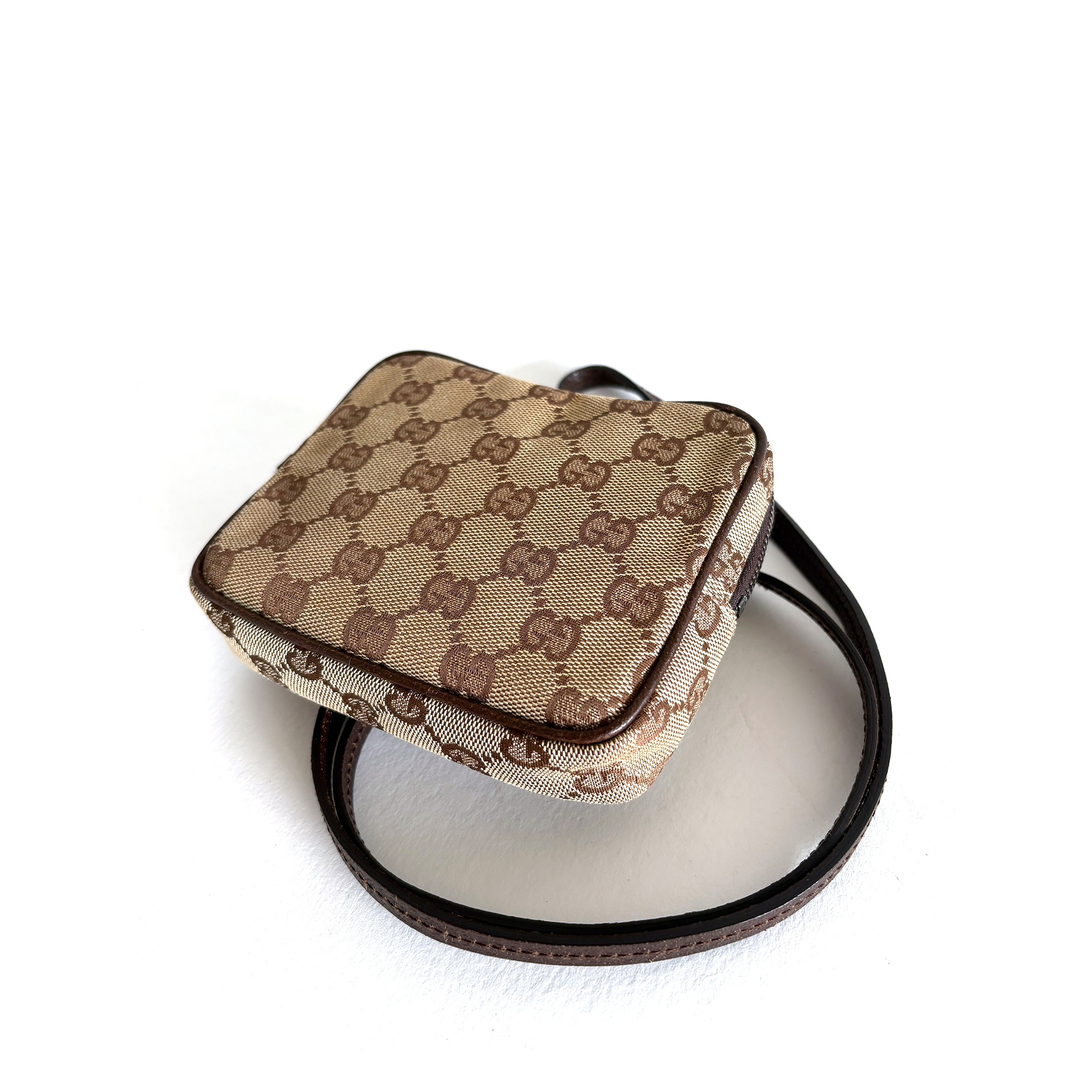 Gucci GG Canvas Crossbody Bag Brown