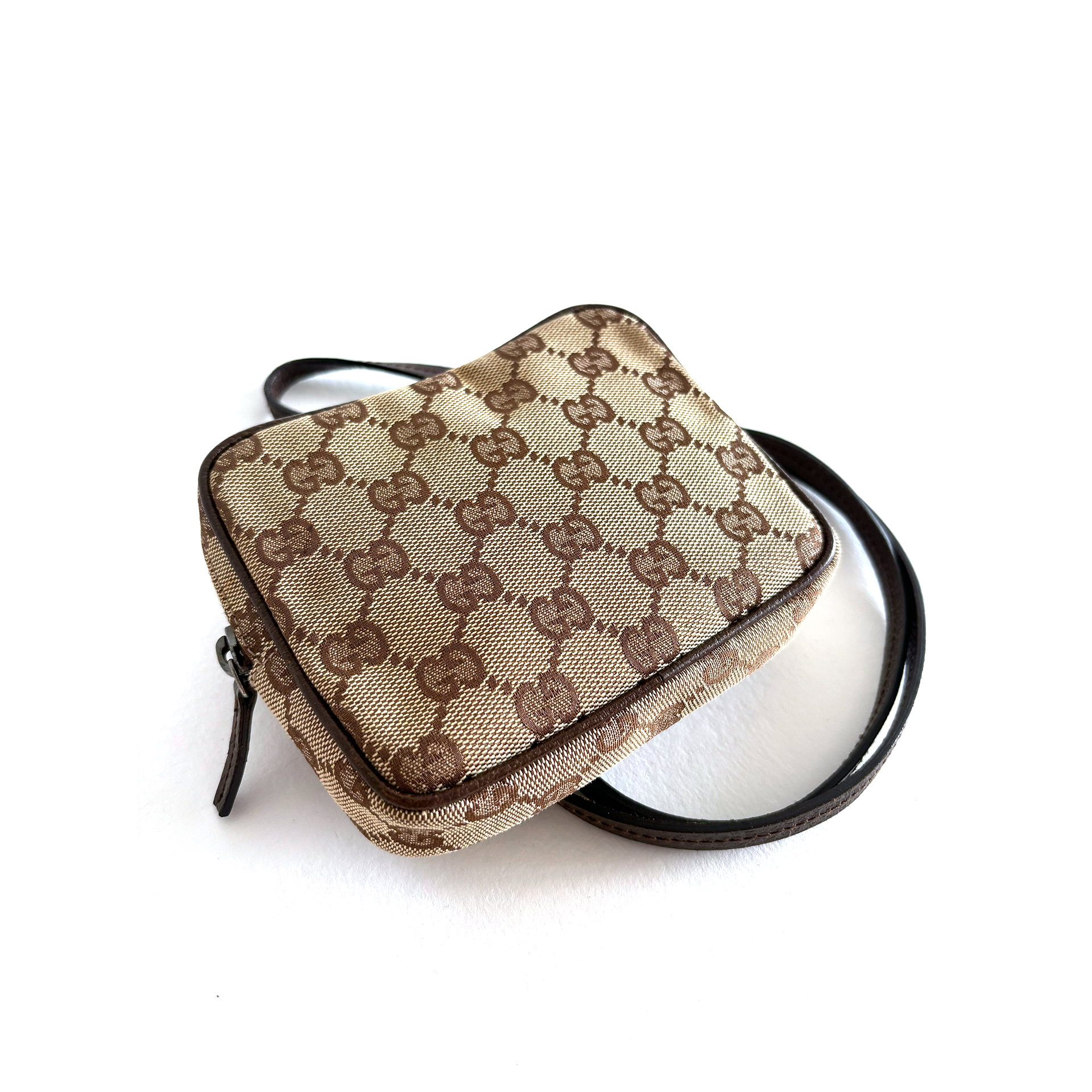 Gucci GG Canvas Crossbody Bag Brown