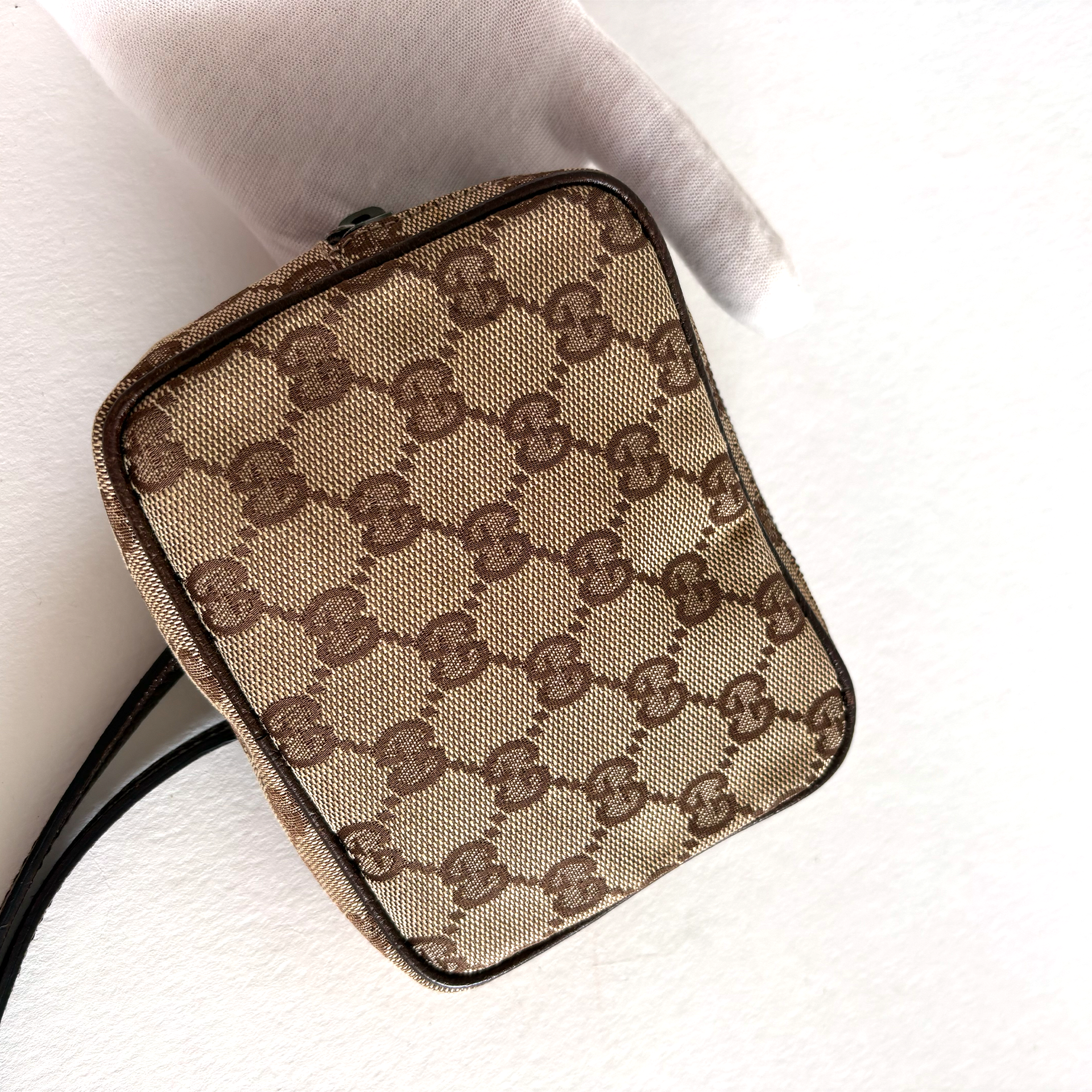 Gucci GG Canvas Crossbody Bag Brown