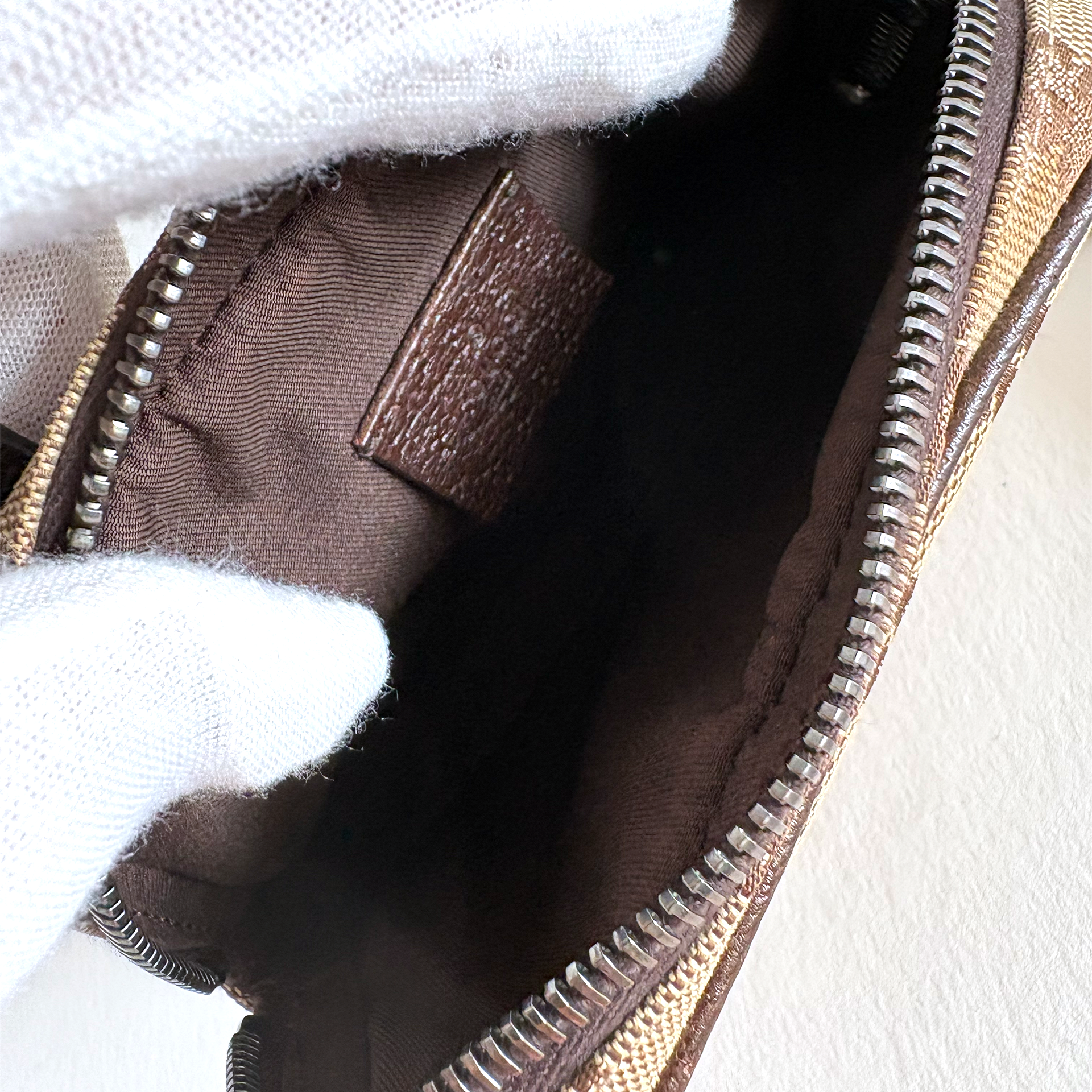 Gucci GG Canvas Crossbody Bag Brown