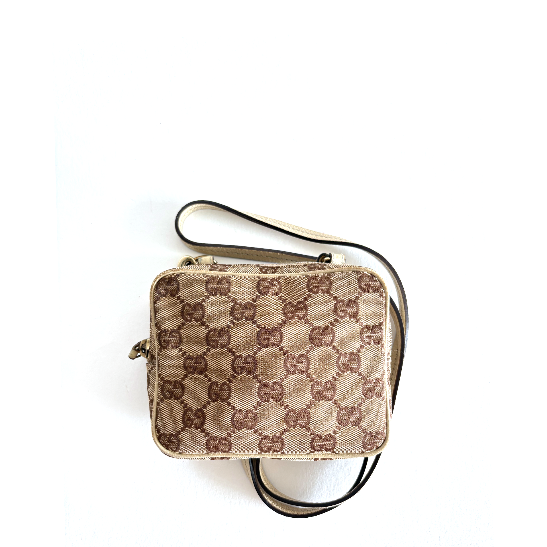 Gucci GG Canvas Crossbody Bag White