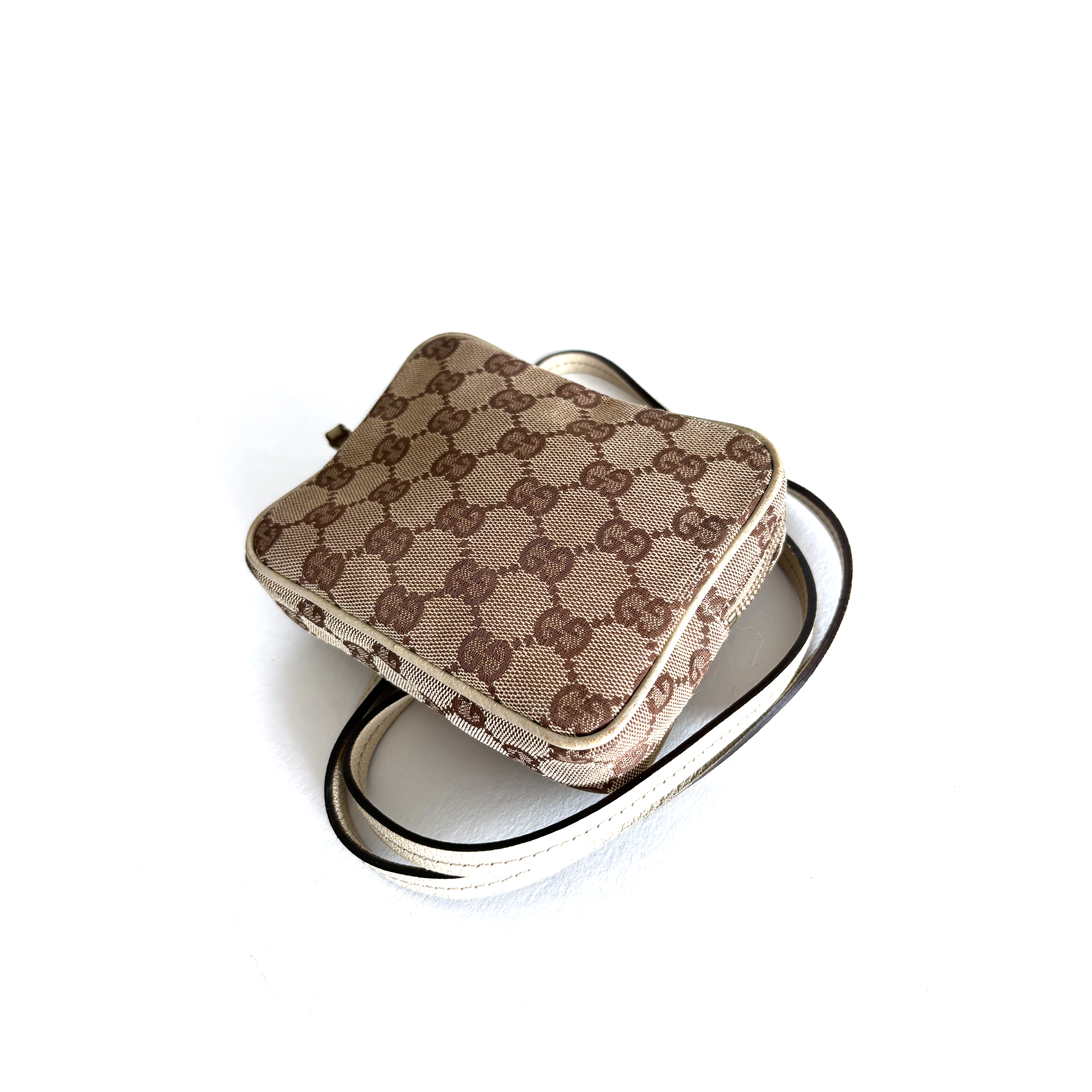 Gucci GG Canvas Crossbody Bag White