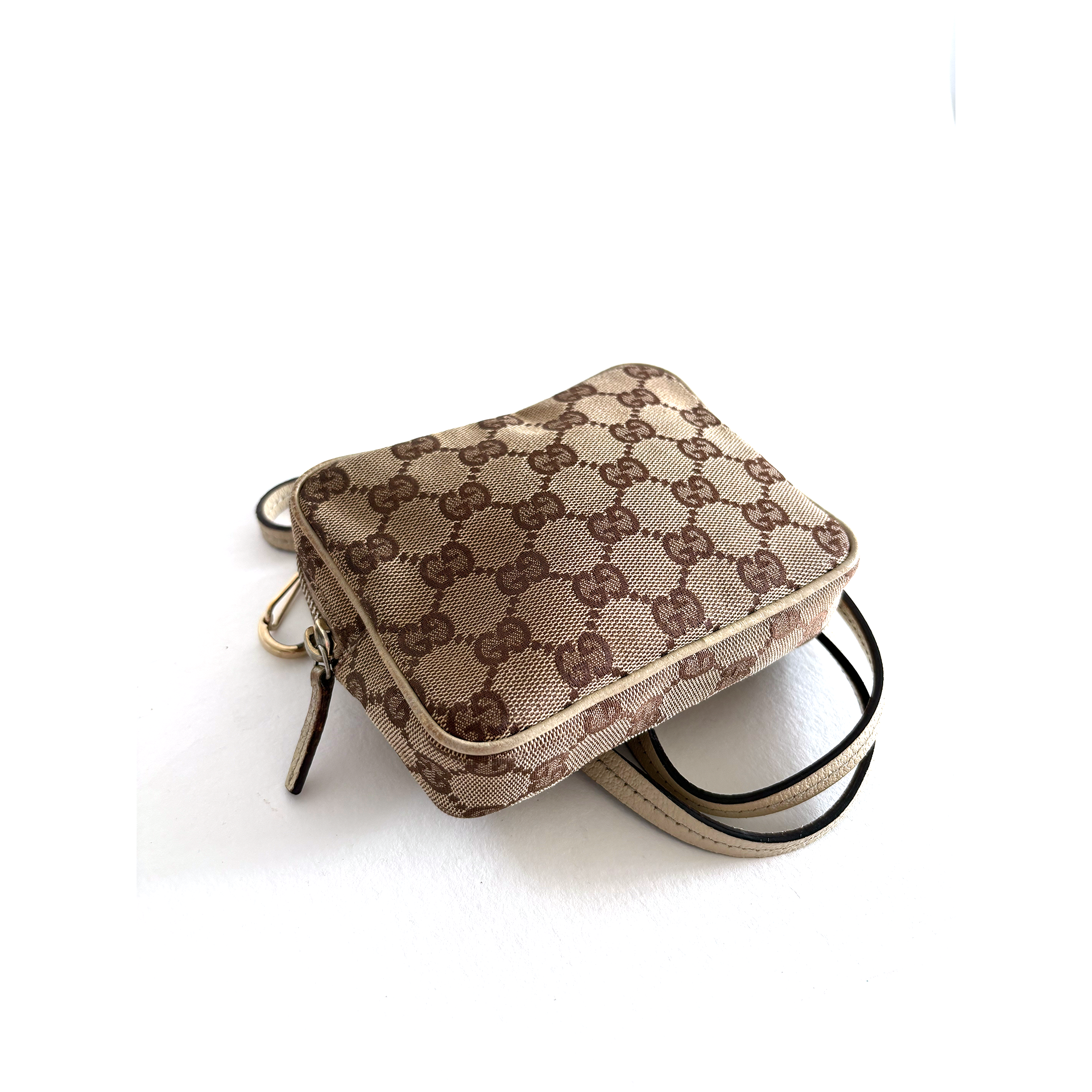 Gucci GG Canvas Crossbody Bag White