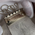 Gucci GG Canvas D-Ring 6 Key Holder Silver